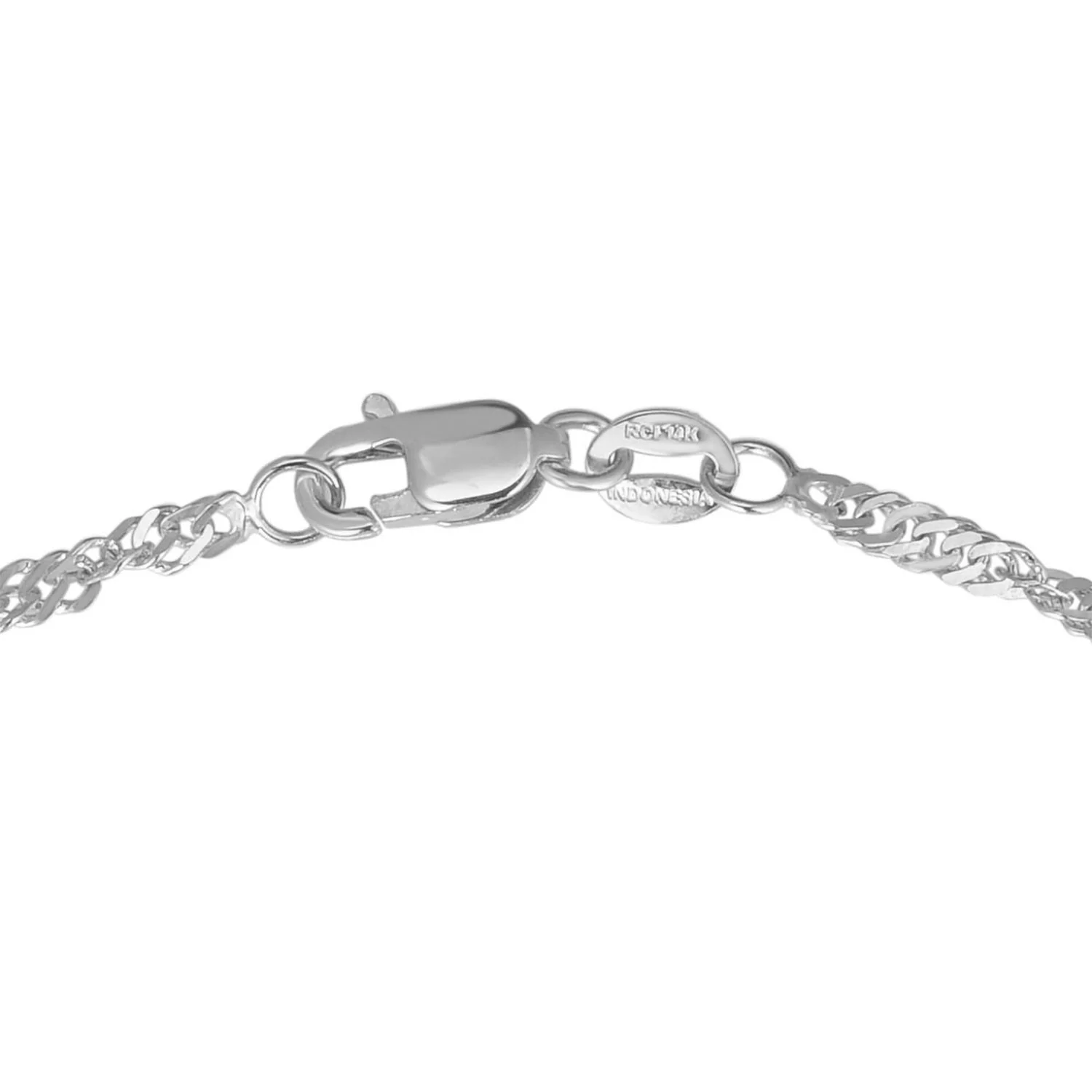 14K White 1.7MM 20 Inch Singapore Chain - Image 4