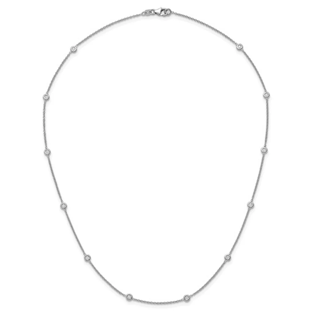14K White Gold 0.30 CTW Diamond DBY Necklace