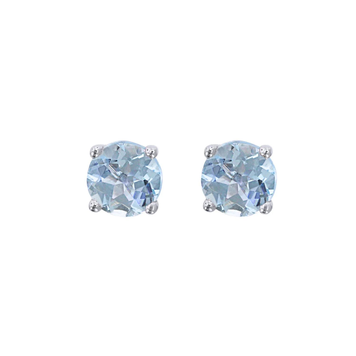 14K Aquamarine Stud Earrings - 0.90ctw