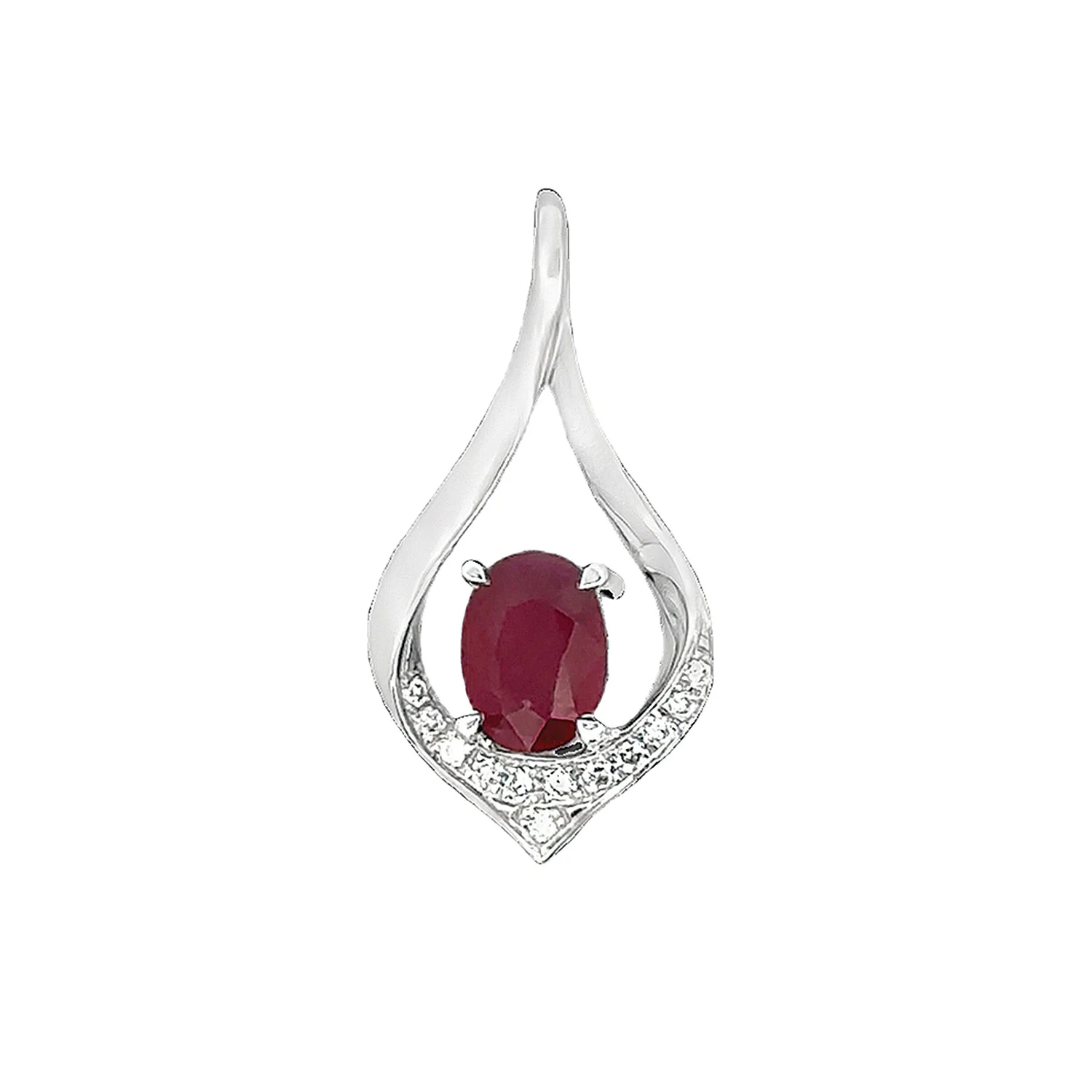 18K Ruby and Diamond Pendant