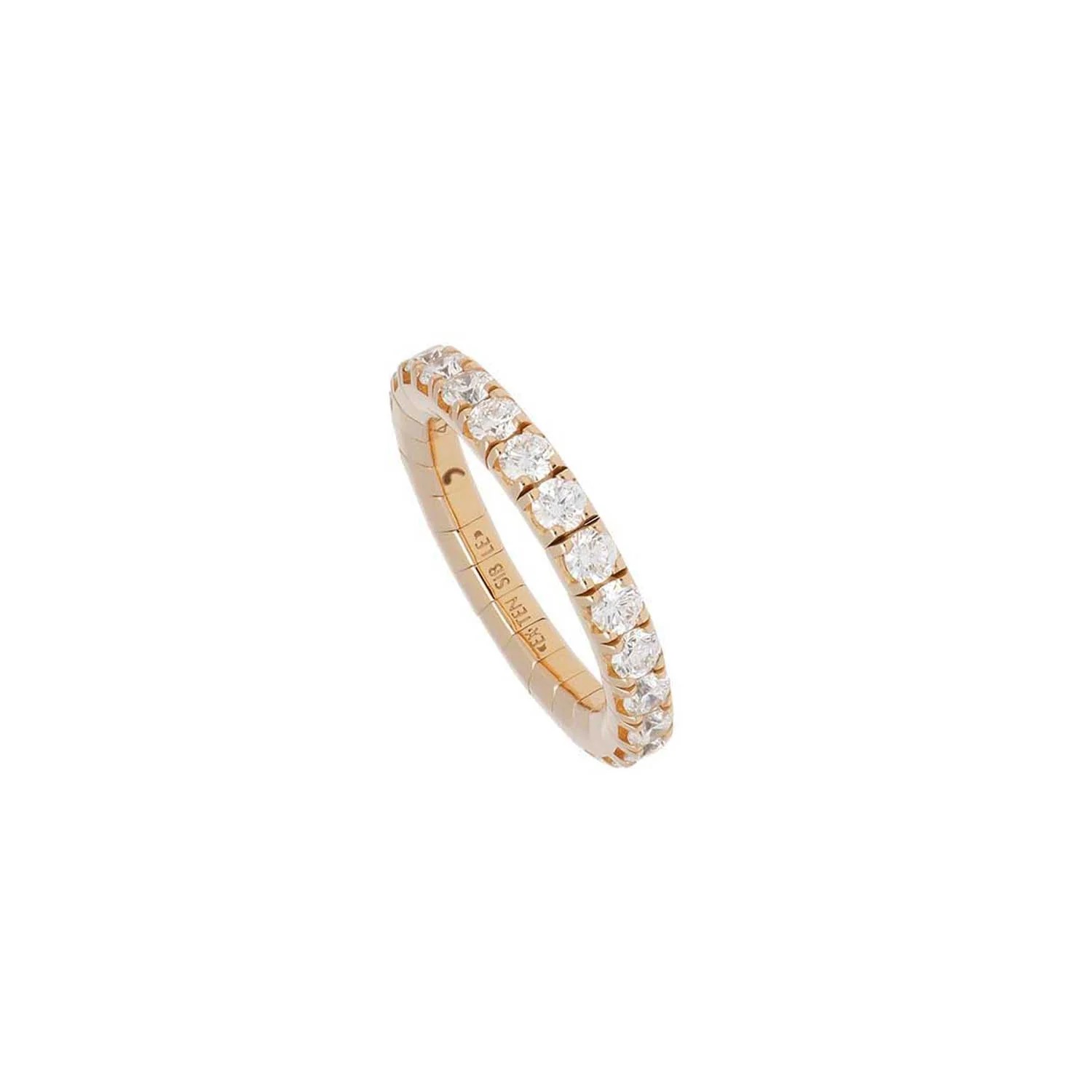 18K Yellow Gold 2.14 CTW Diamond Eternity Stretch Band