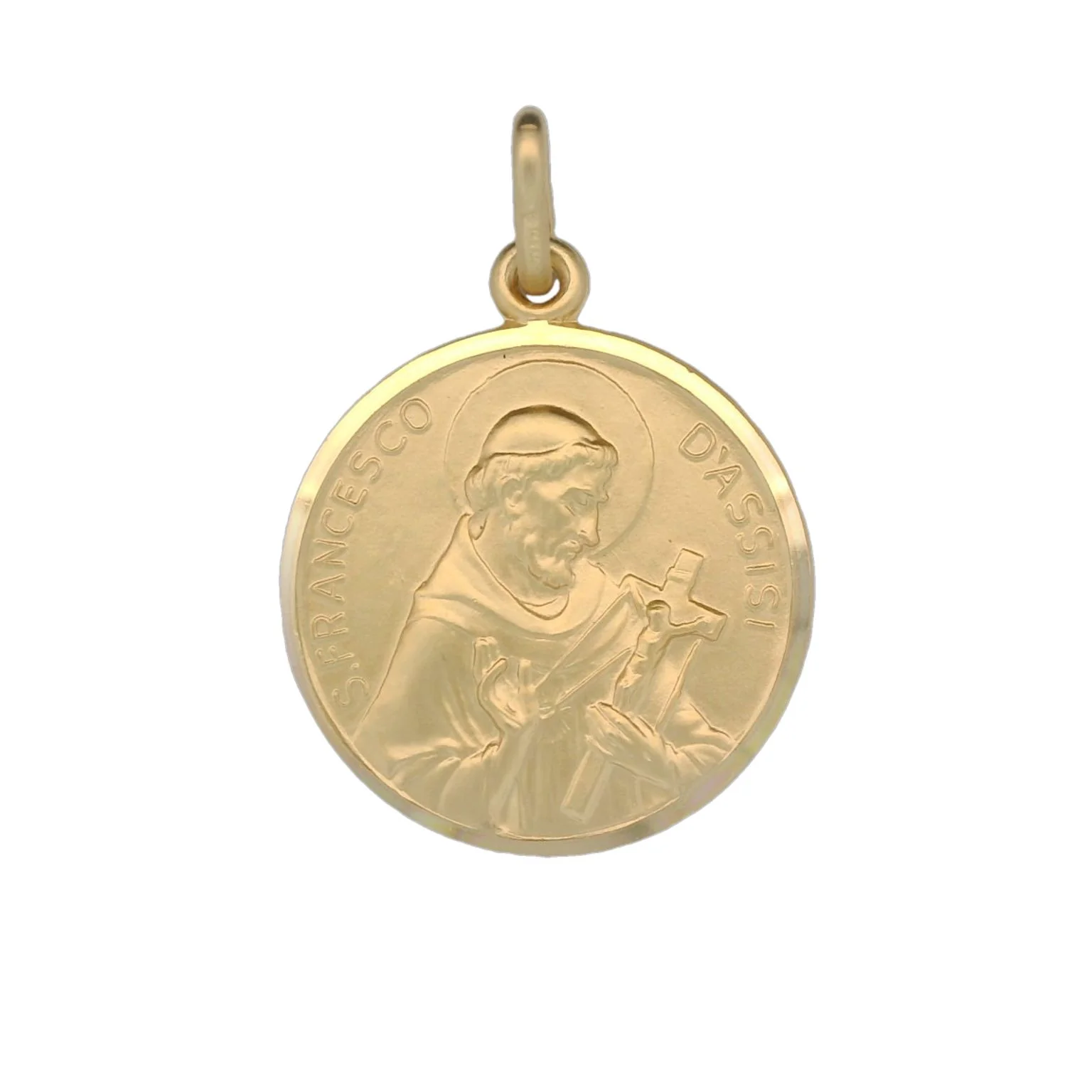 Italian 18K Coined St. Christopher Medal - 19MM