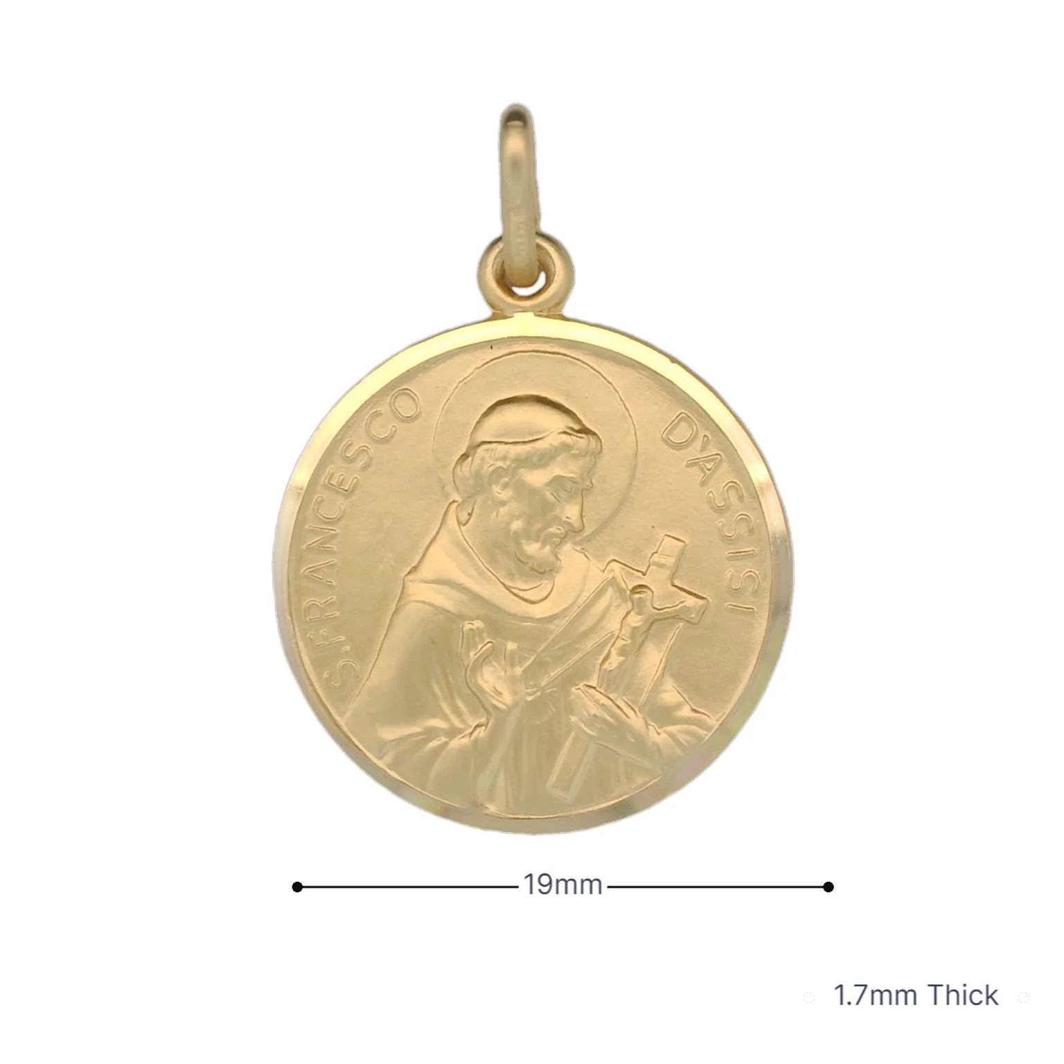 Italian 18K Coined St. Christopher Medal - 19MM - Image 3