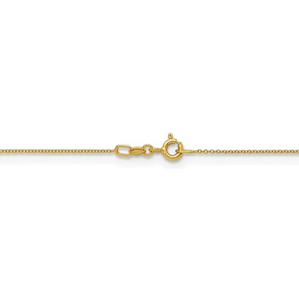 18K Yellow Gold 18 Inch Cable Chain - Image 3