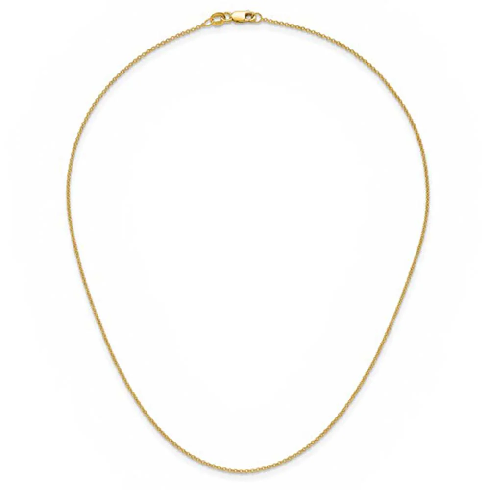 18K Yellow Gold 20 Inch Cable Chain