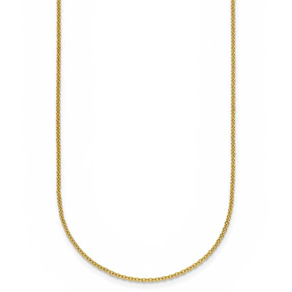 18K Yellow Gold 16 Inch Cable Chain - Image 2
