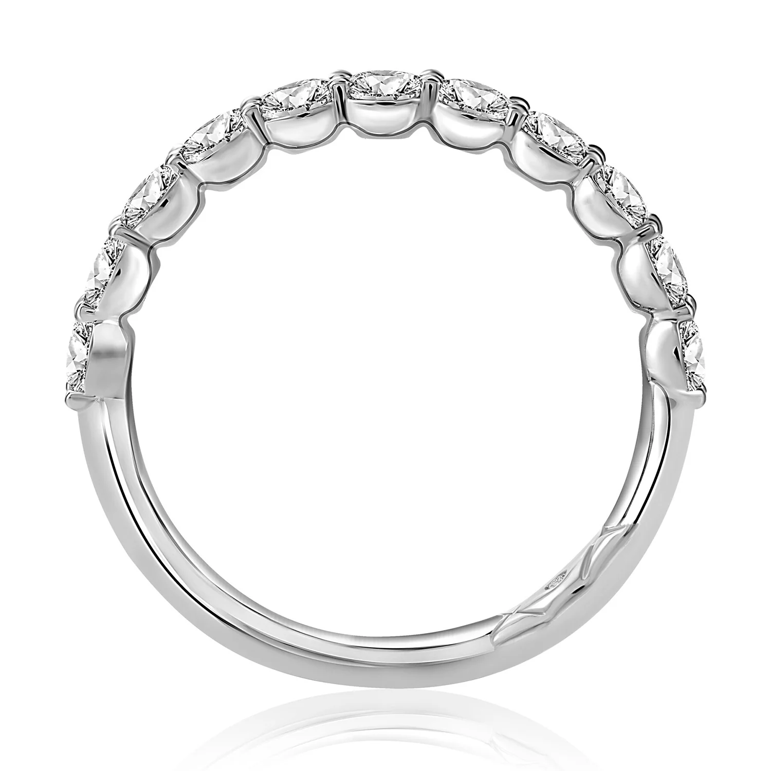 A.JAFFE Platinum Diamond Wedding Band - Image 2