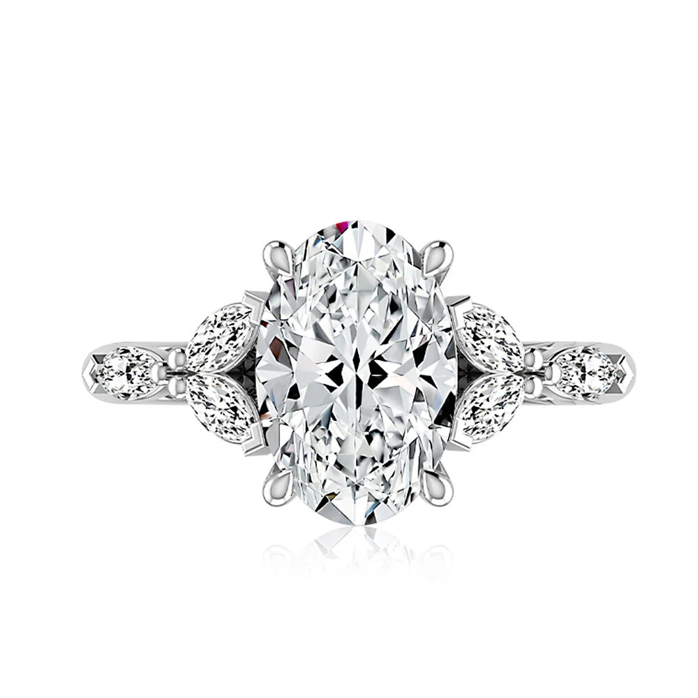 A.JAFFE 14K Diamond Engagement Ring