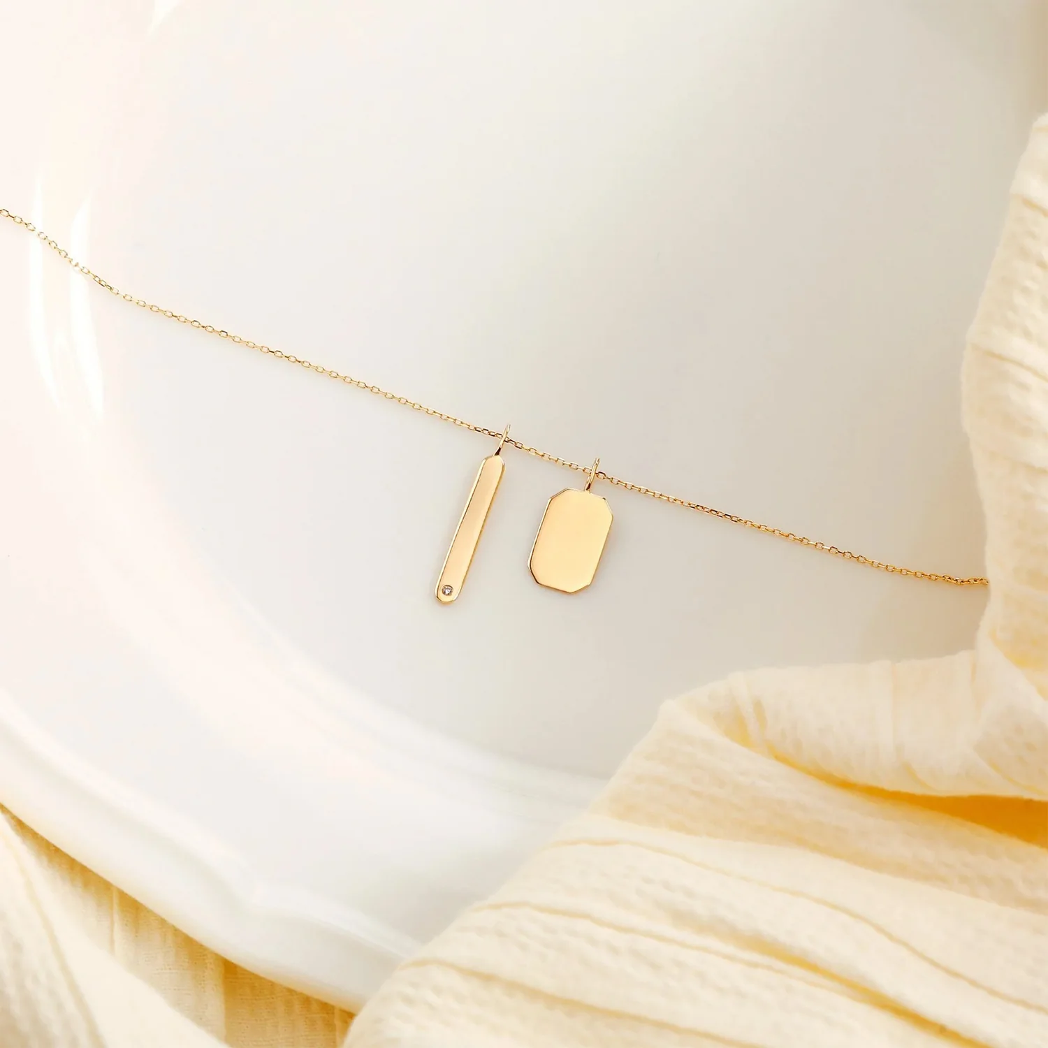 Aurelie Gi 14K Hope Engravable Tag Charm - Image 3