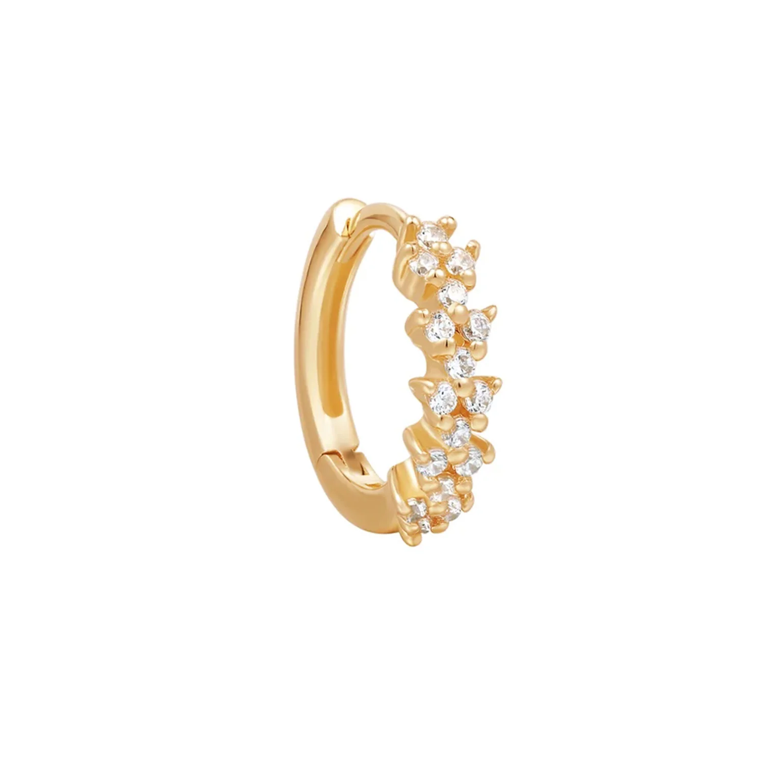 Aurelie Gi 14K Leslie Diamond Huggie Hoop Earring - Single Earring
