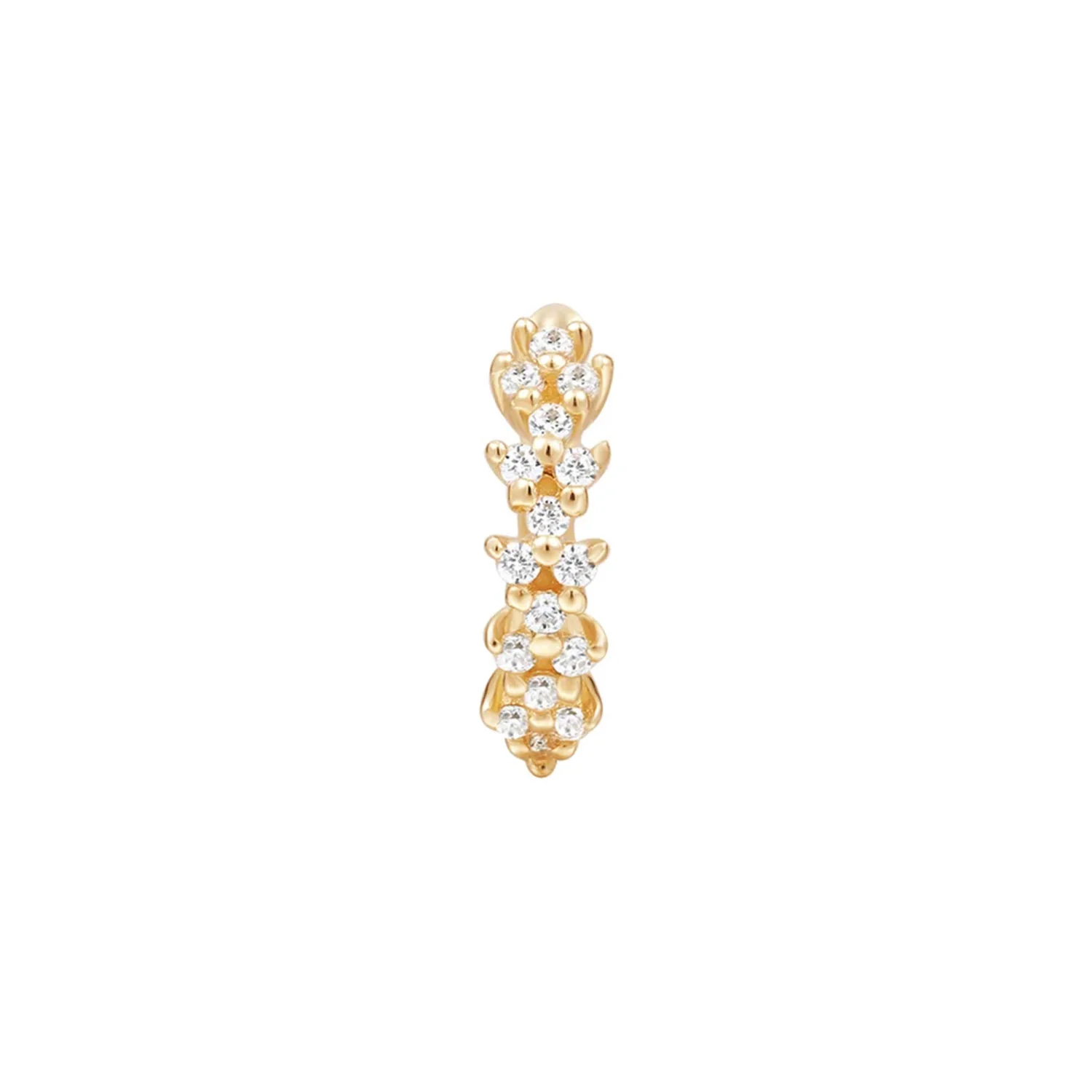 Aurelie Gi 14K Leslie Diamond Huggie Hoop Earring - Single Earring - Image 2