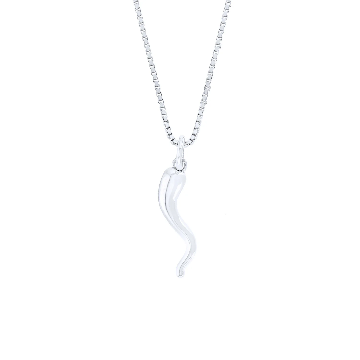 Bella Cosa Custom 14K WG Medium Italian Horn Charm