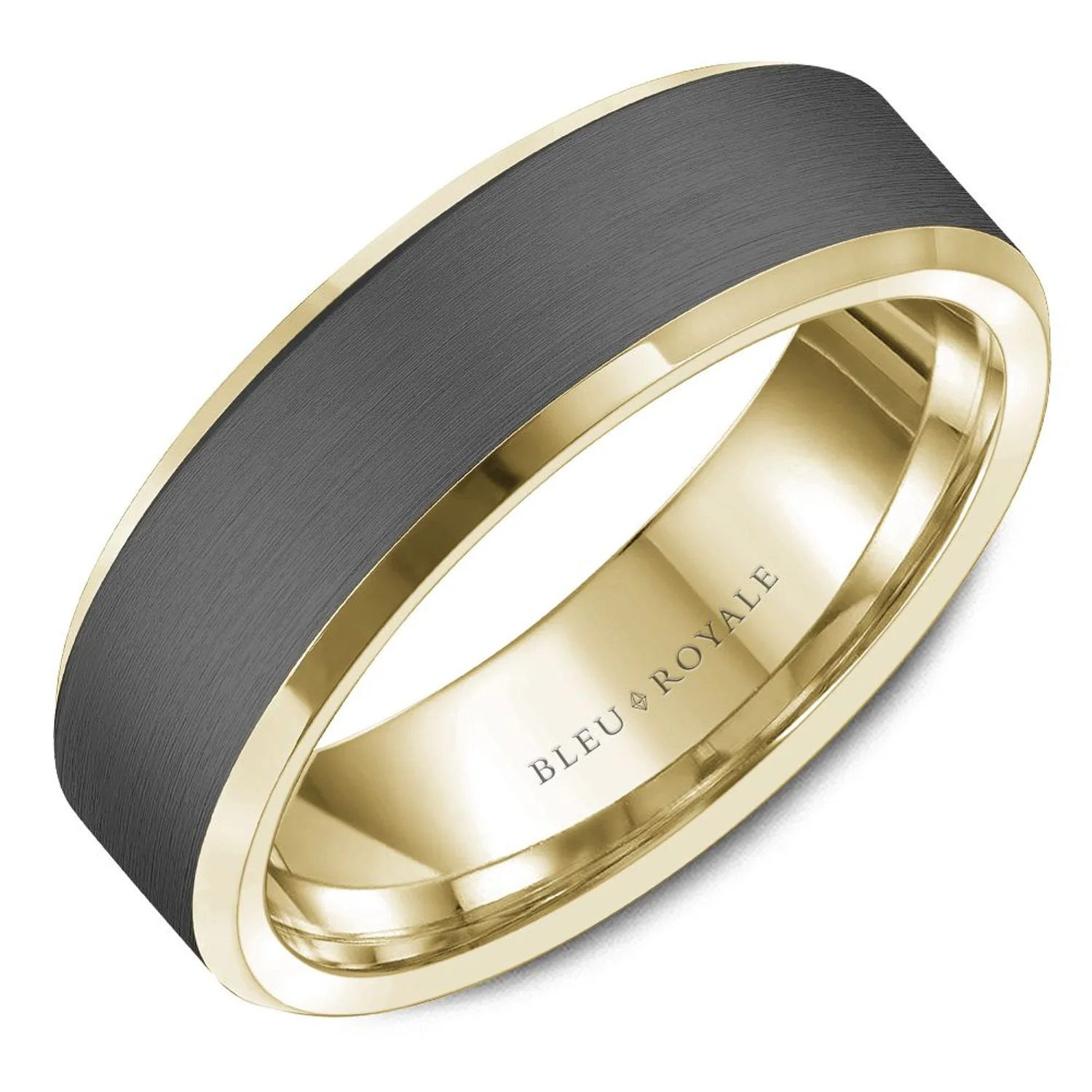 Bleu Royale 14K and Tantalum 7MM Wedding Band