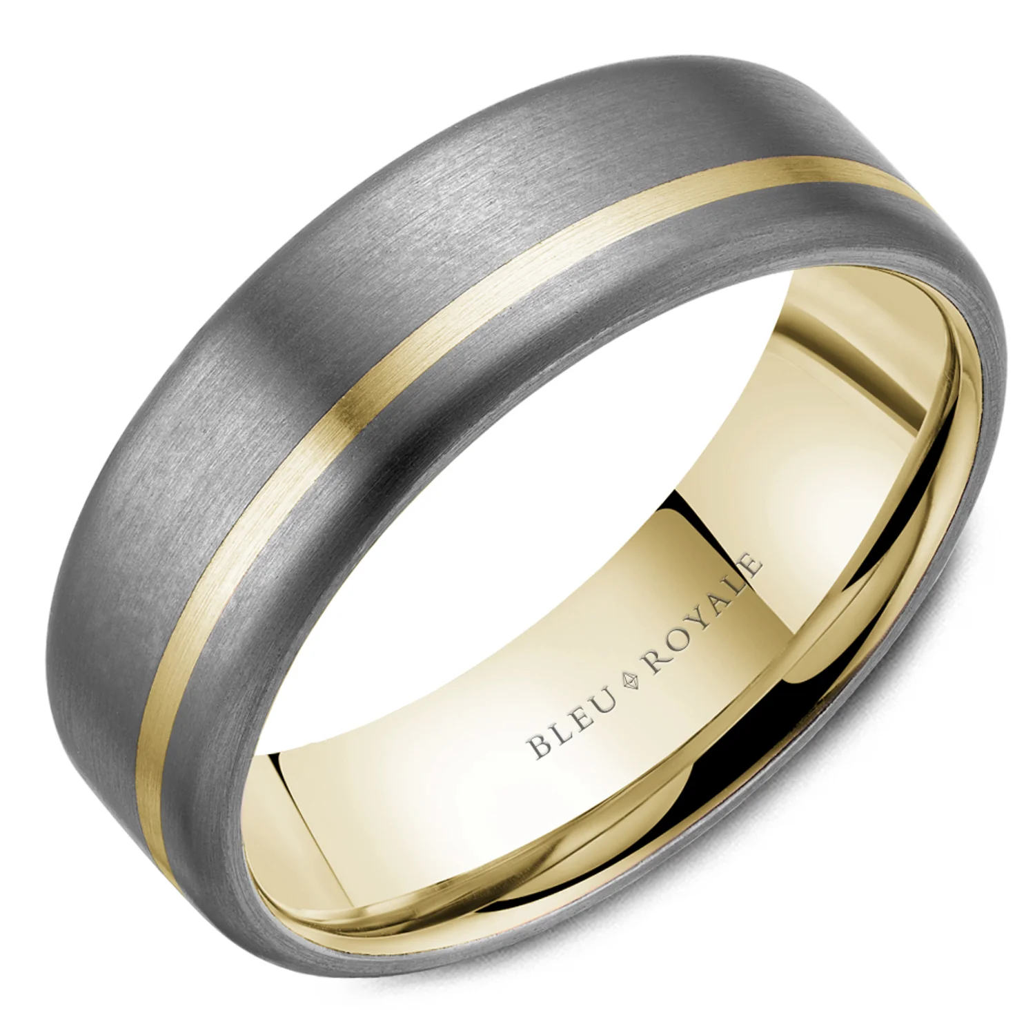 Bleu Royale 14K and Tantalum 7MM Wedding Band
