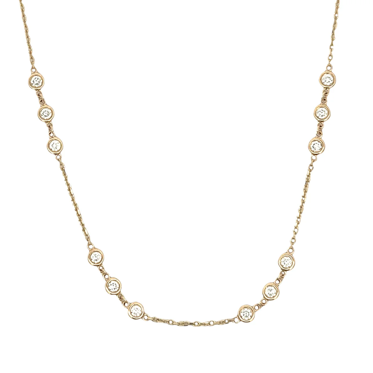 14K Diamonds by the Yard Necklace - 2.05ctw