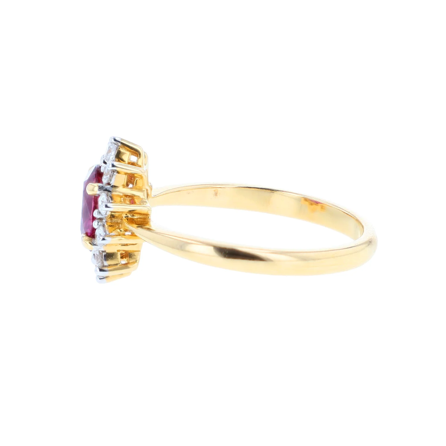 Estate 14K No Heat Ruby and Diamond Ring - Image 2