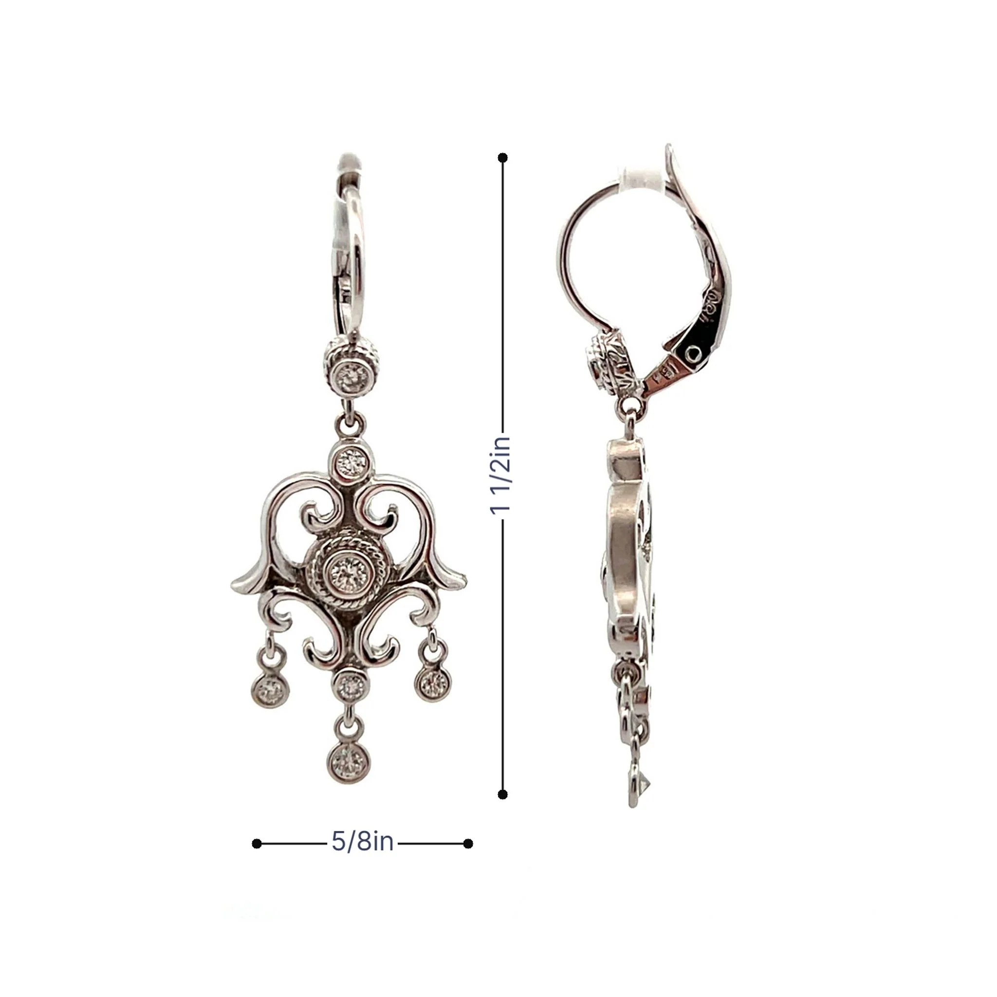 Estate Penny Preville 18K Diamond Dangle Earrings - Image 3