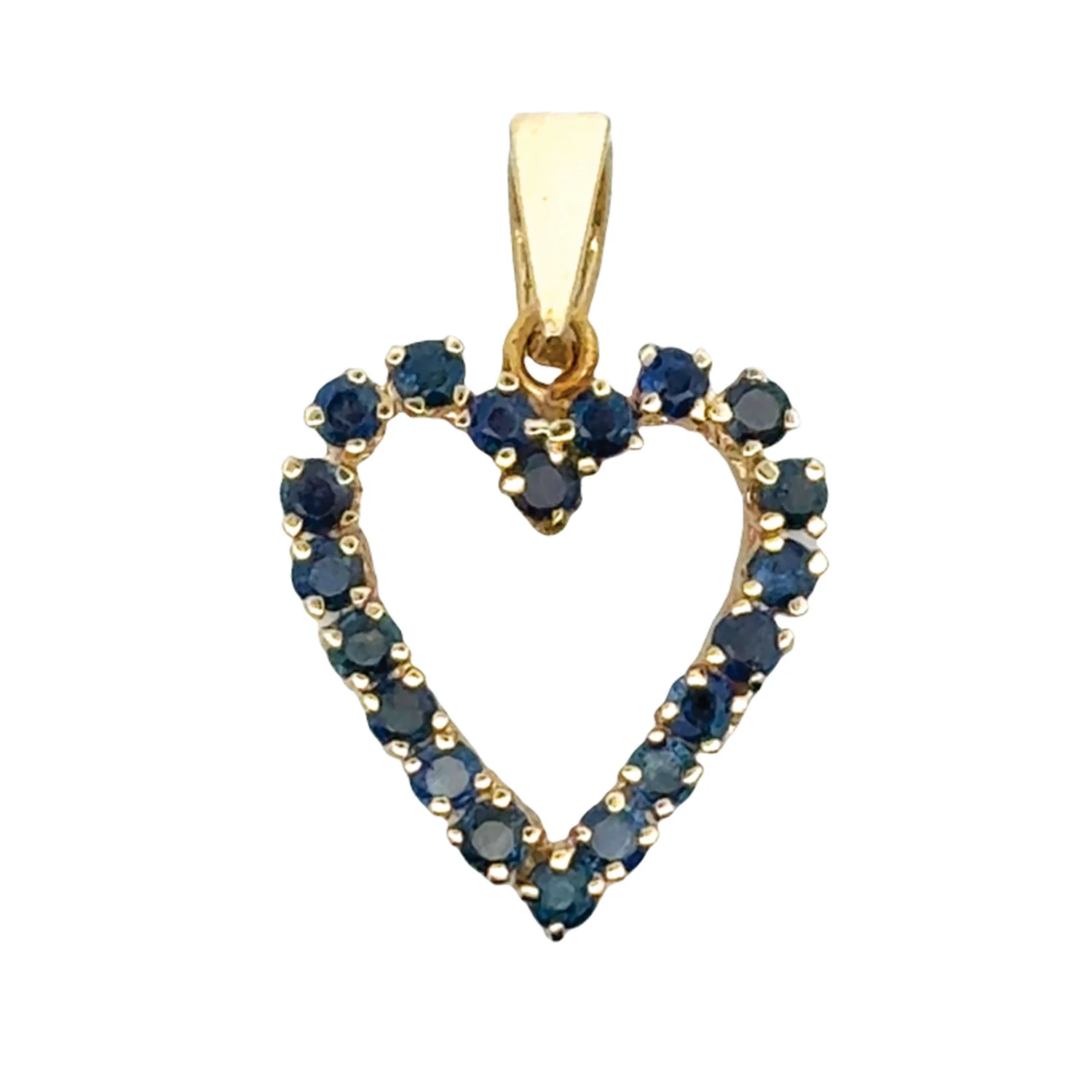 Estate 18K Tiffany & Co. Sapphire Heart Pendant