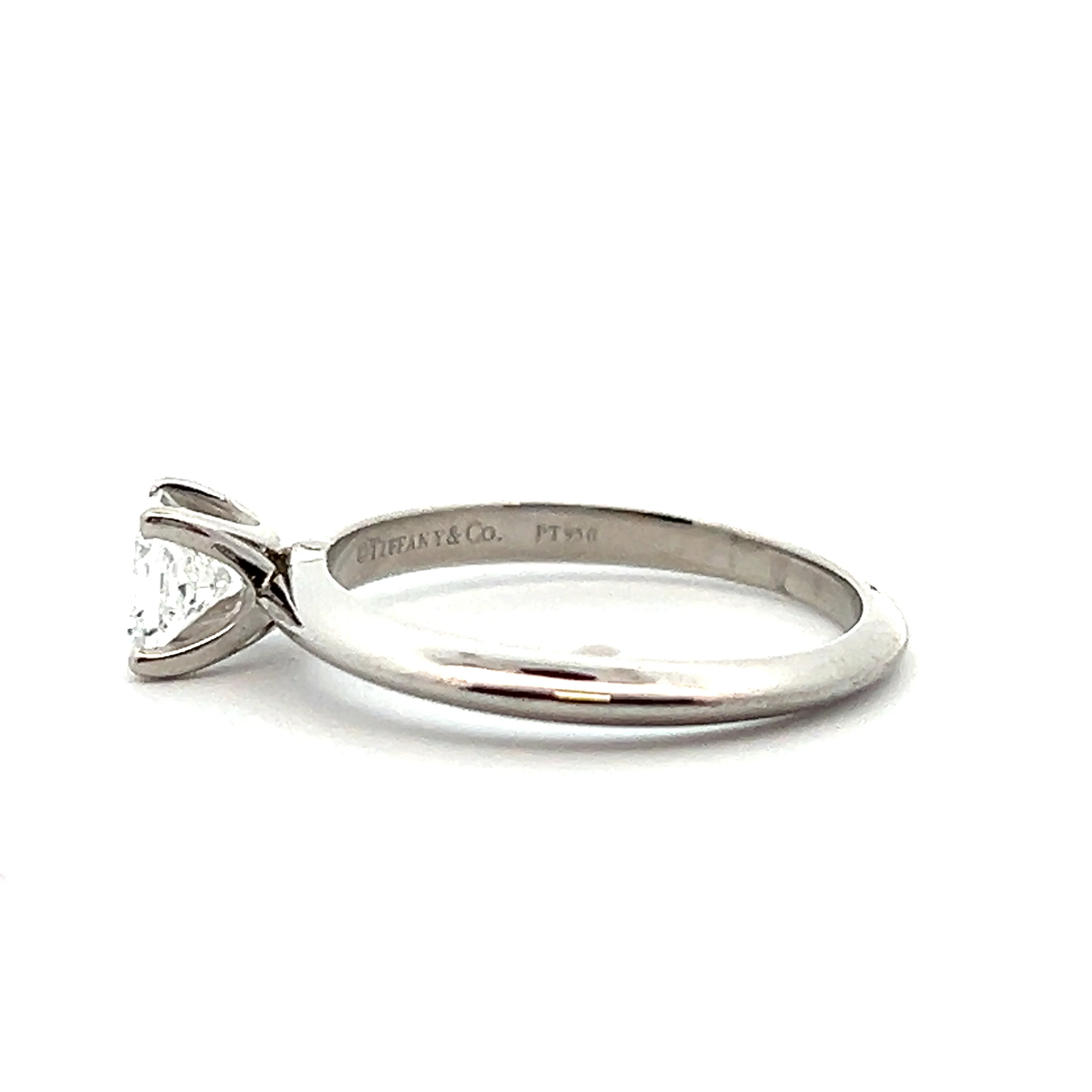 Estate Tiffany & Co. Platinum 0.52 Carat Diamond Engagement Ring - Image 3