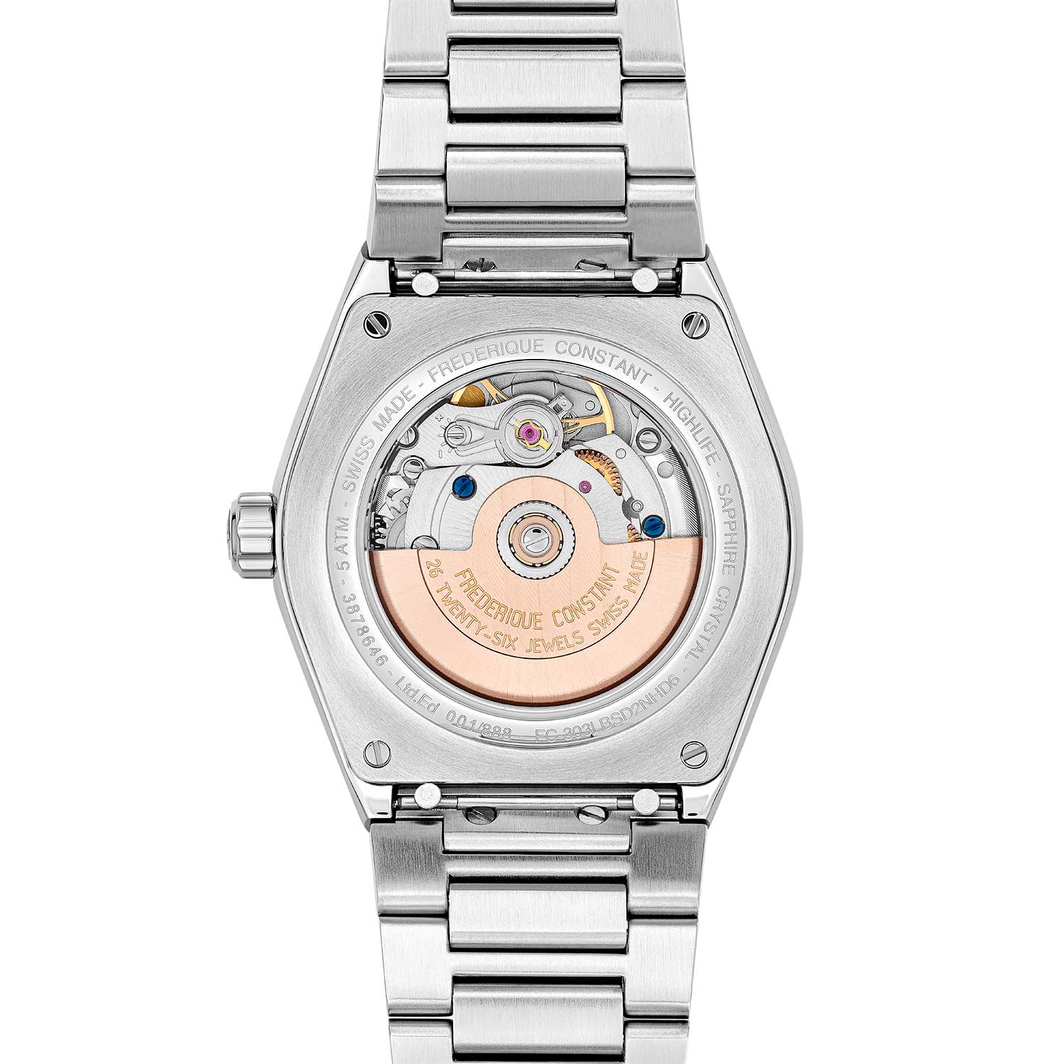 Frederique Constant Highlife Ladies Automatic Diamond Bezel 34MM Watch - Image 3