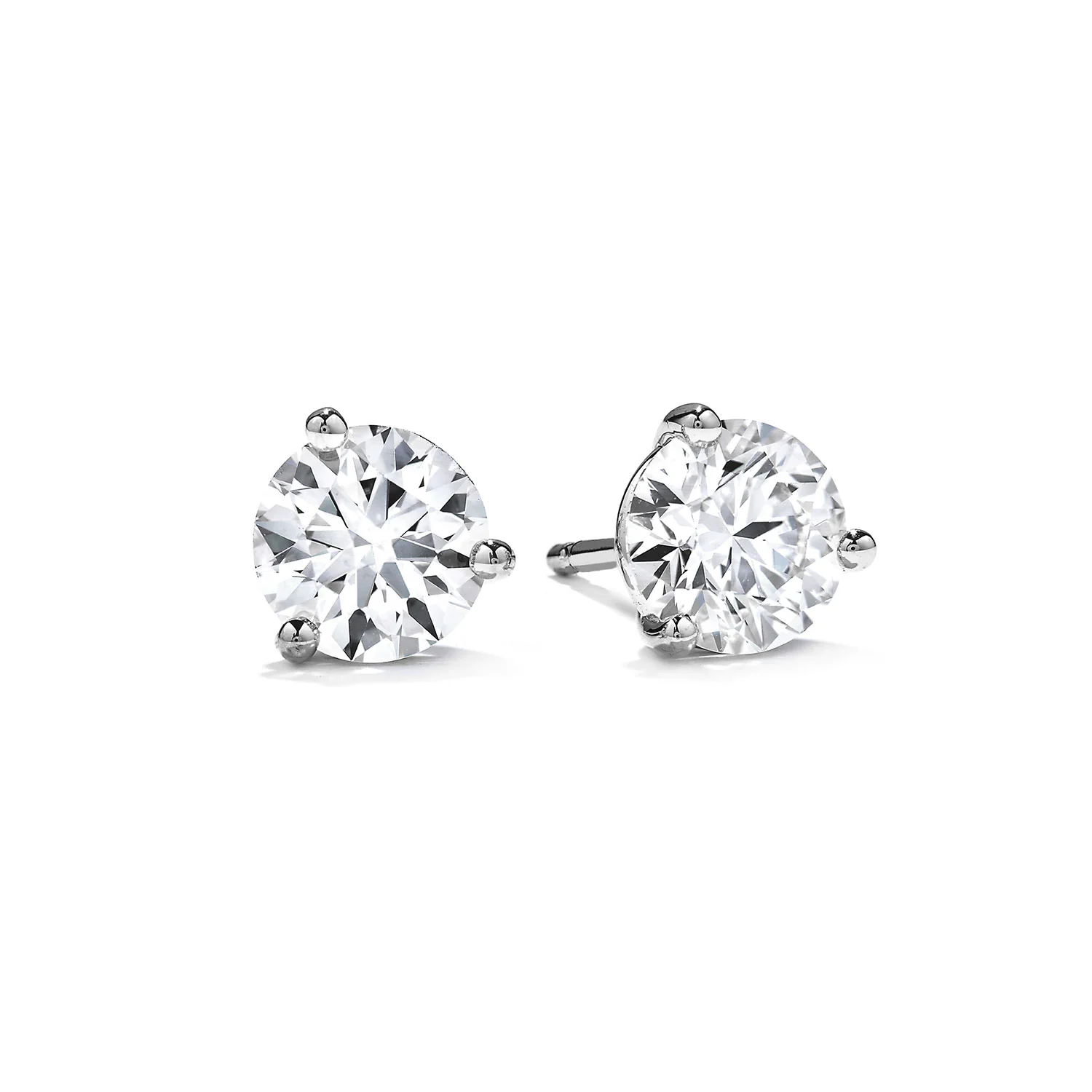 Hearts On Fire 18K 3-Prong Diamond Stud Earrings - 1.04ctw