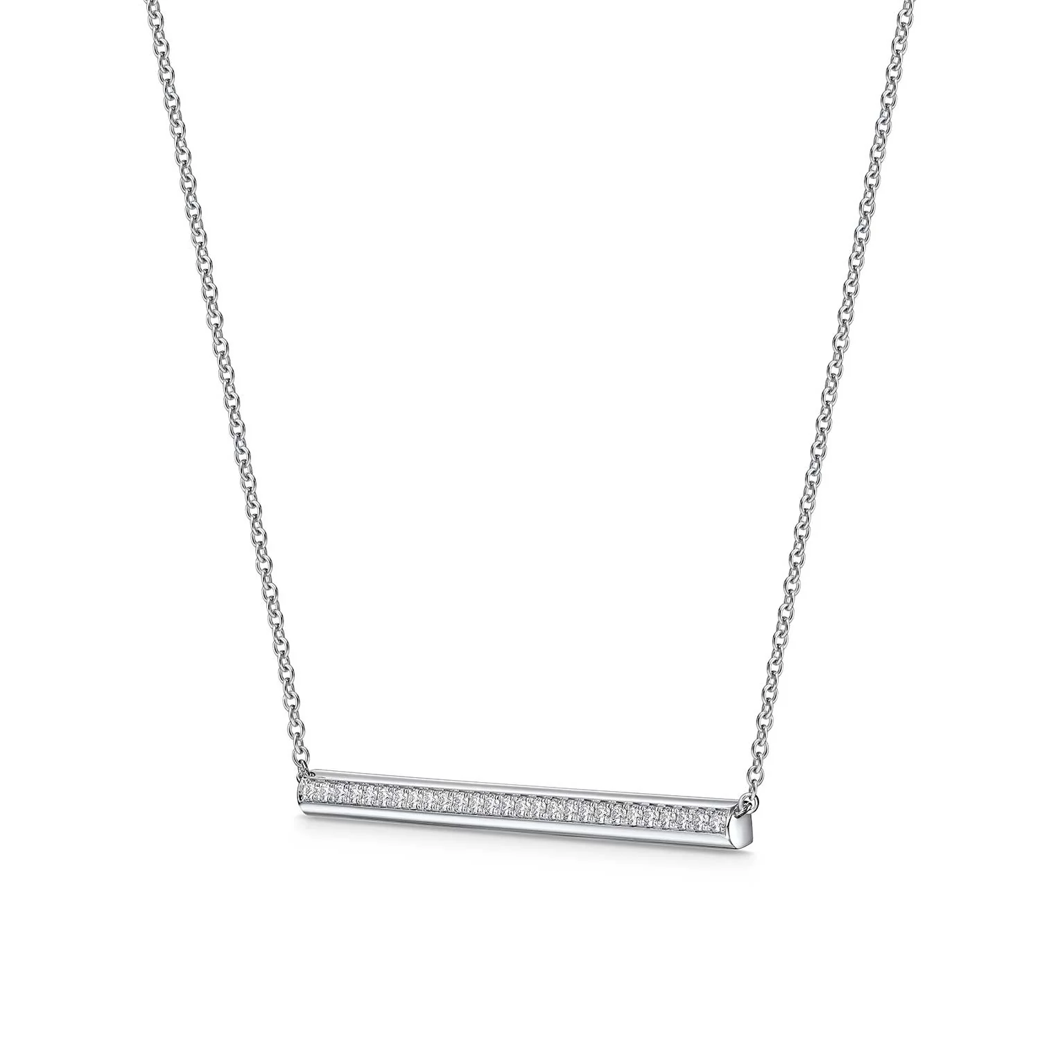 Hearts On Fire 18K Barre Diamond Pavé Necklace - Image 2
