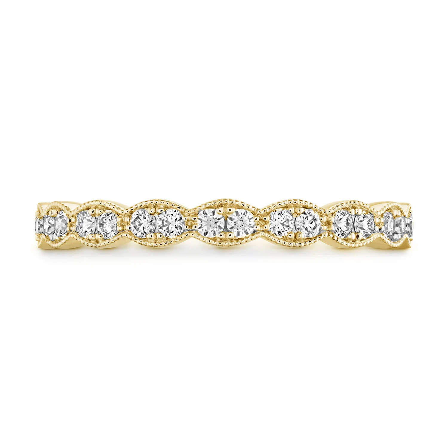 Hearts On Fire 18K Lorelei Milgrain Diamond Band