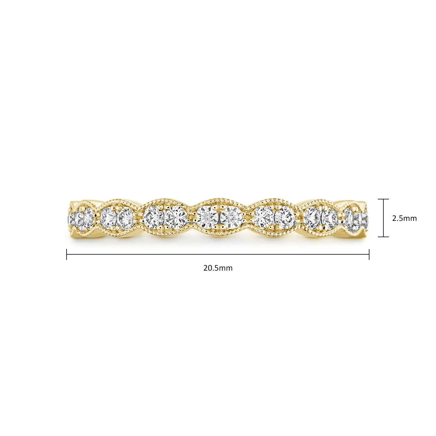 Hearts On Fire 18K Lorelei Milgrain Diamond Band - Image 4