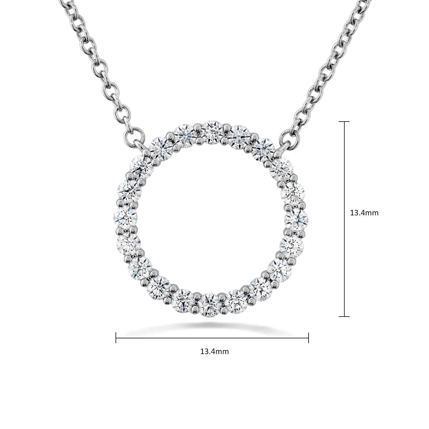 Hearts On Fire 18K Signature Diamond Circle Pendant - Medium - Image 5