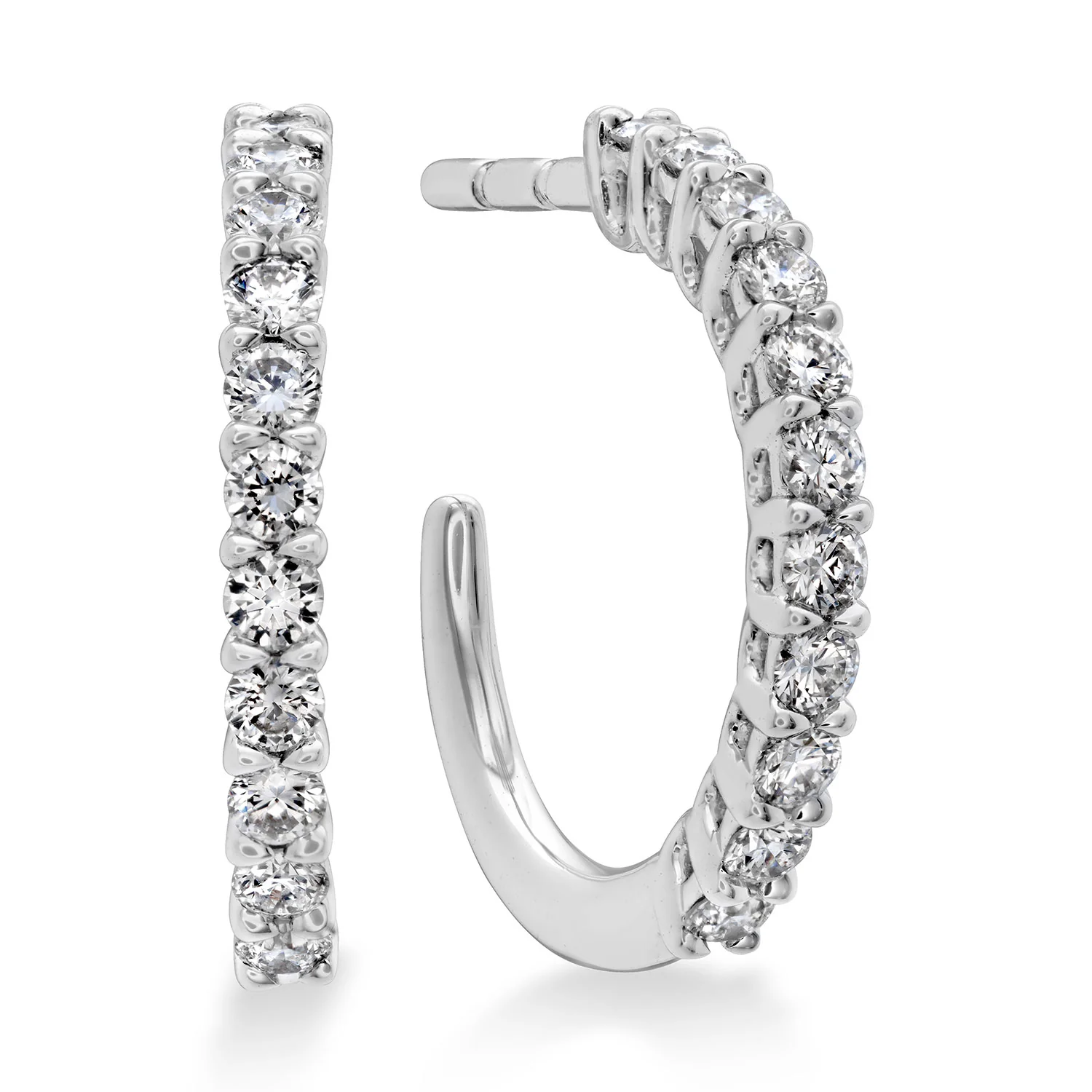 Hearts On Fire 18K Signature Diamond Hoop Earrings - Extra Small