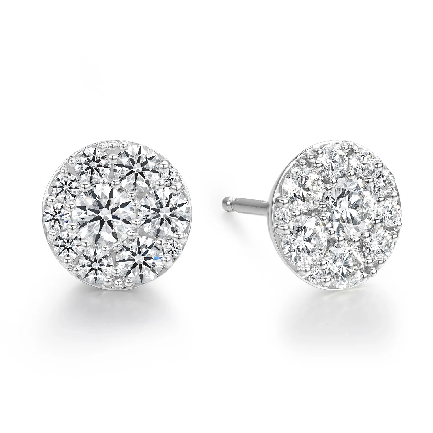 Hearts On Fire 18K Tessa Diamond Circle Stud Earrings - 1.02ctw