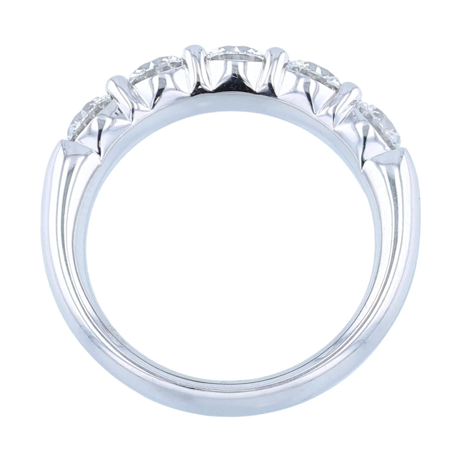 Hearts On Fire Platinum Signature 5-Stone Diamond Band - 2.05ctw - Image 3
