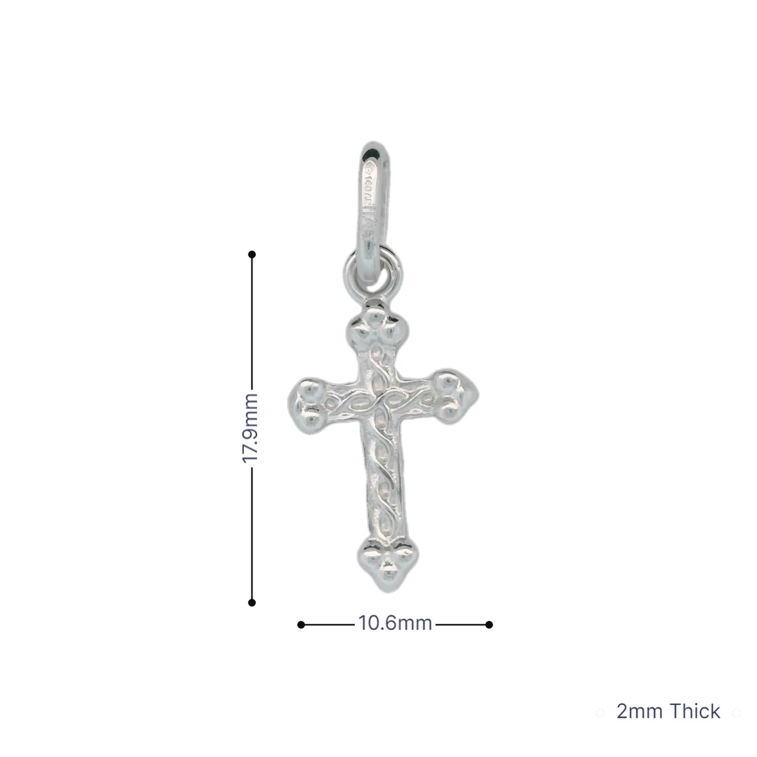 Italian 18K Cross Pendant - Small - Image 3