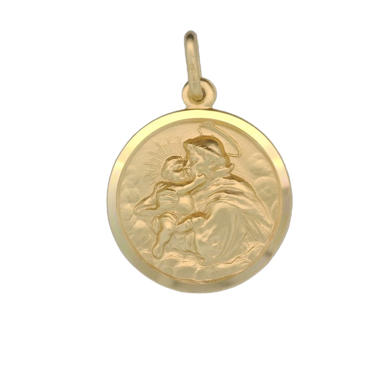 Italian 18K Coined St. Anthony Medal - 19MM