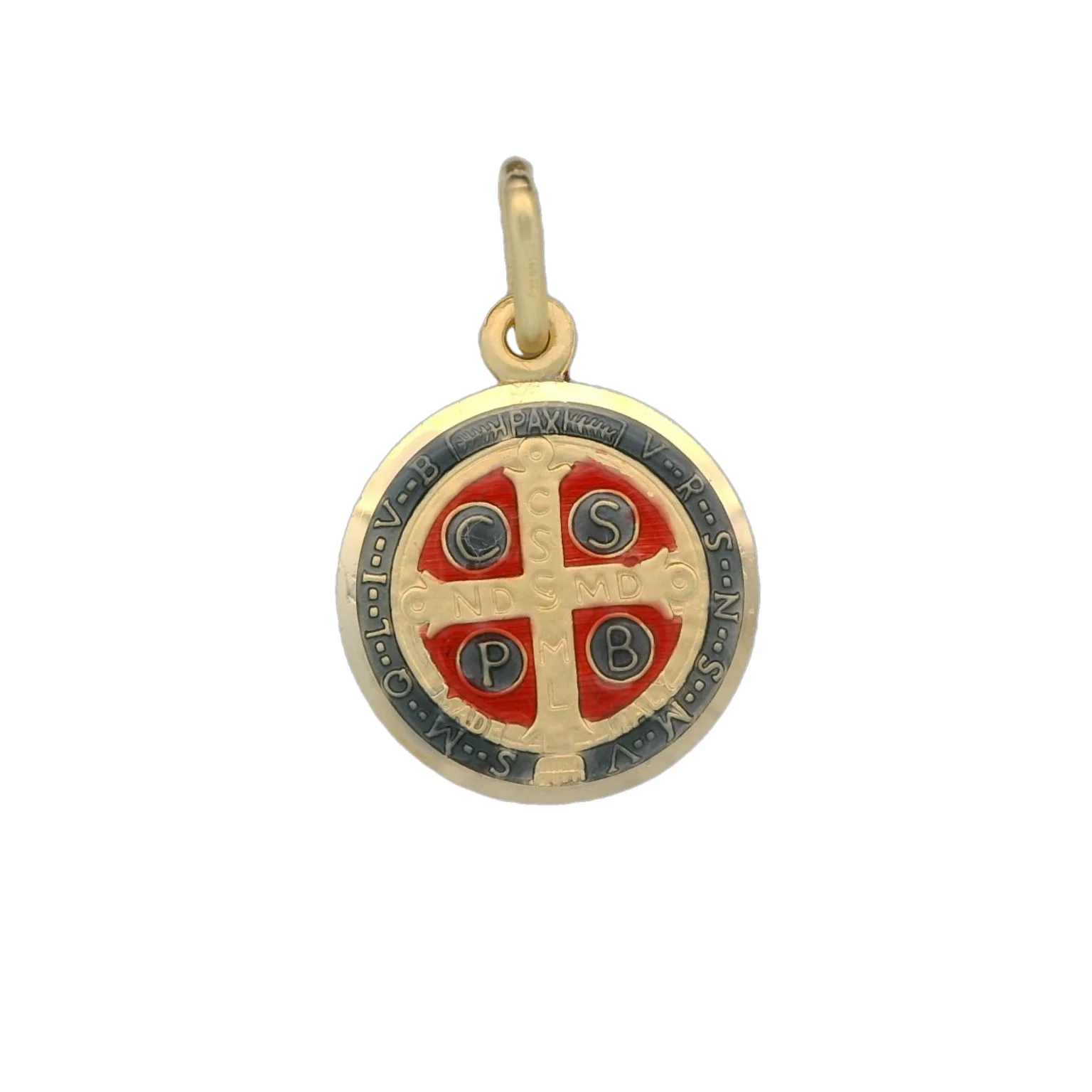 Italian 18K Coined St. Benedict Medal - 15MM - Image 2