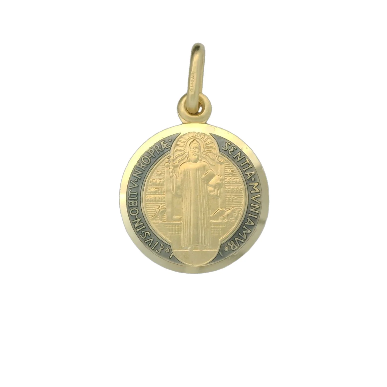 Italian 18K Coined St. Benedict Medal - 15MM