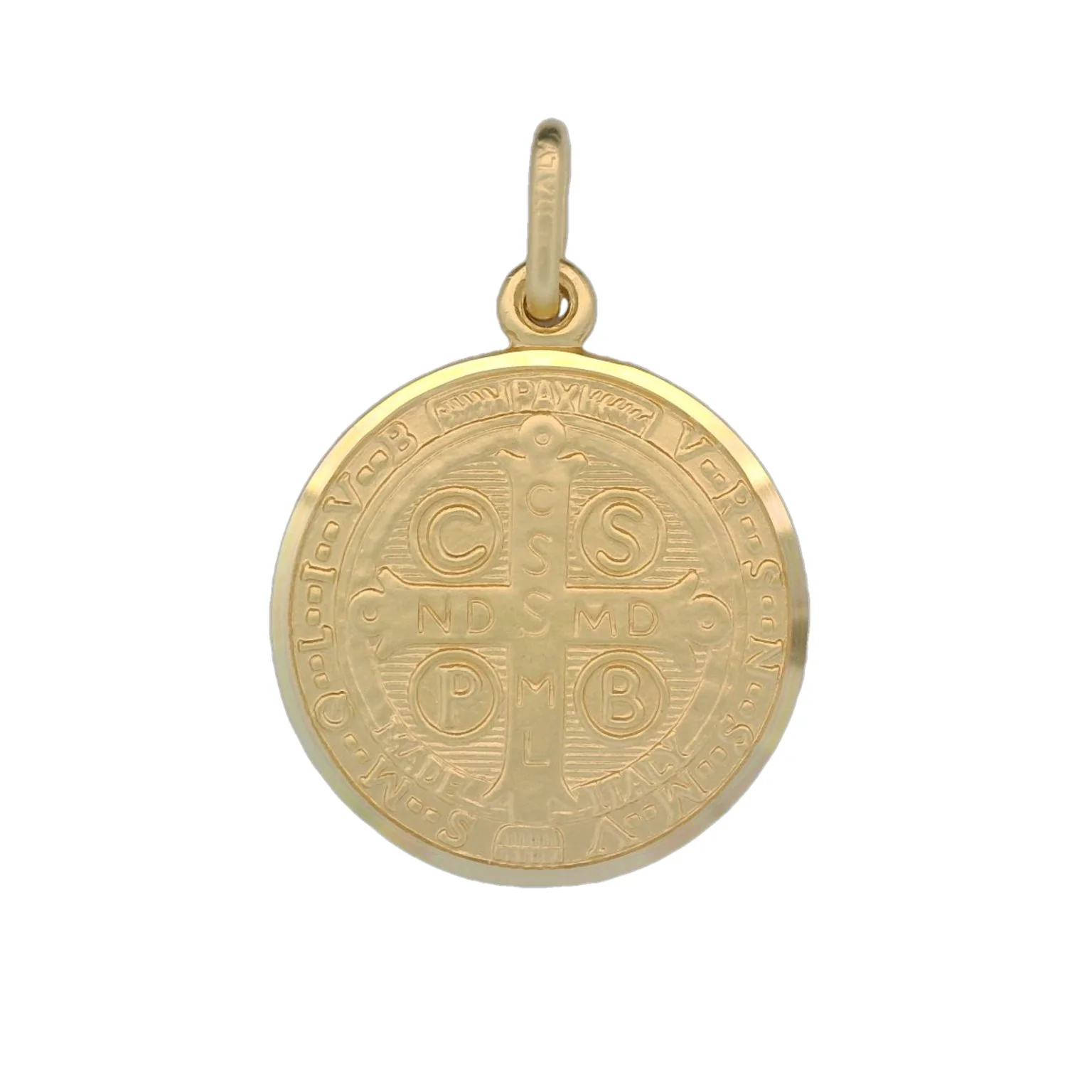 Italian 18K Coined St. Benedict Medal - 19MM - Image 2