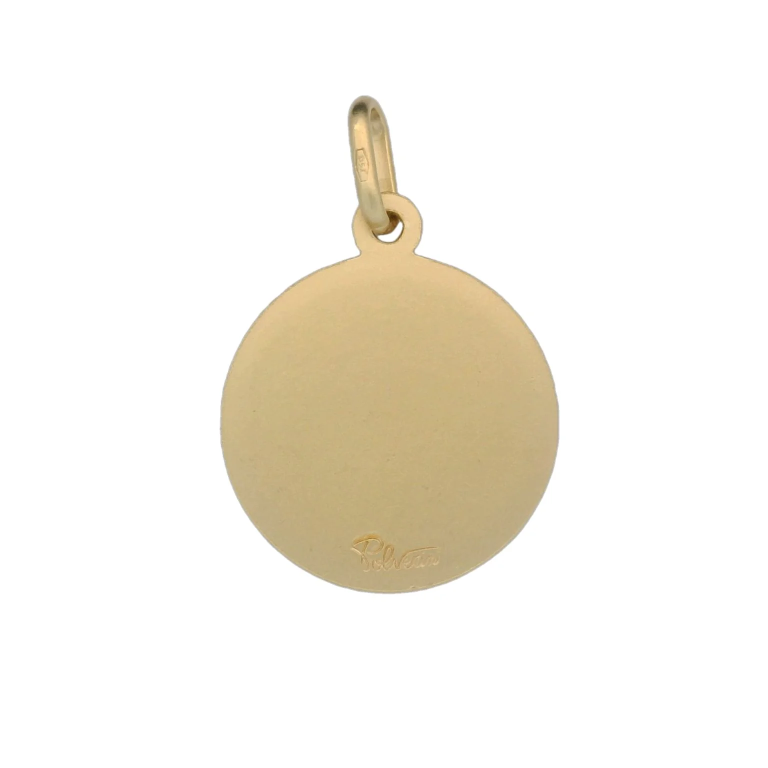Italian 18K Coined St. Chiara Medal - 17MM - Image 2