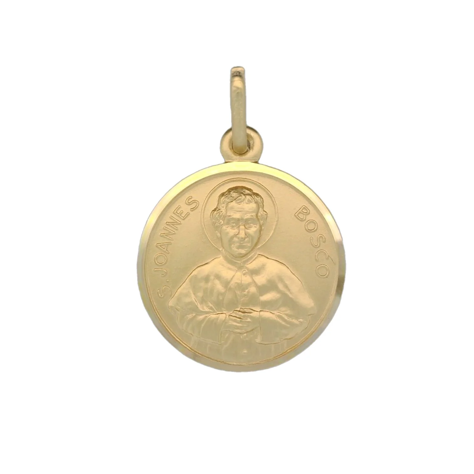 Italian 18K Coined St. John Bosco Medal - 17MM