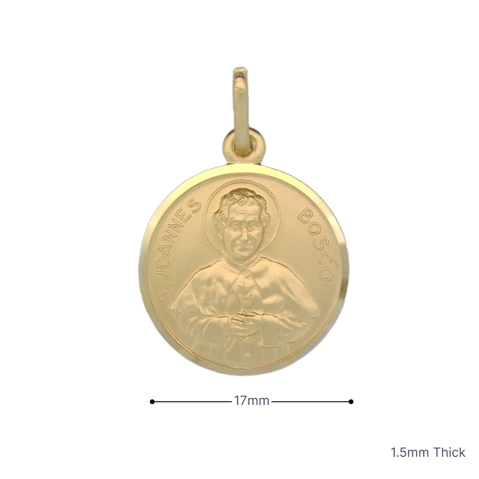 Italian 18K Coined St. John Bosco Medal - 17MM - Image 3