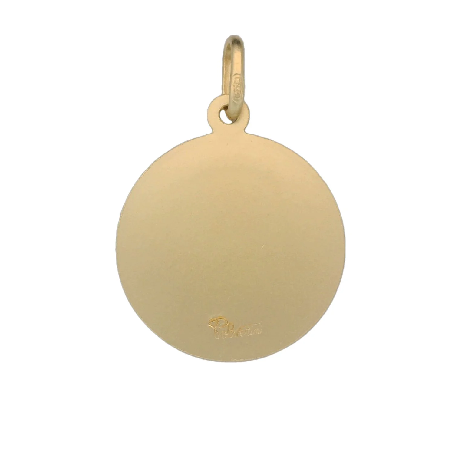 Italian 18K Coined Virgin Mary Medal - 19MM - Image 2