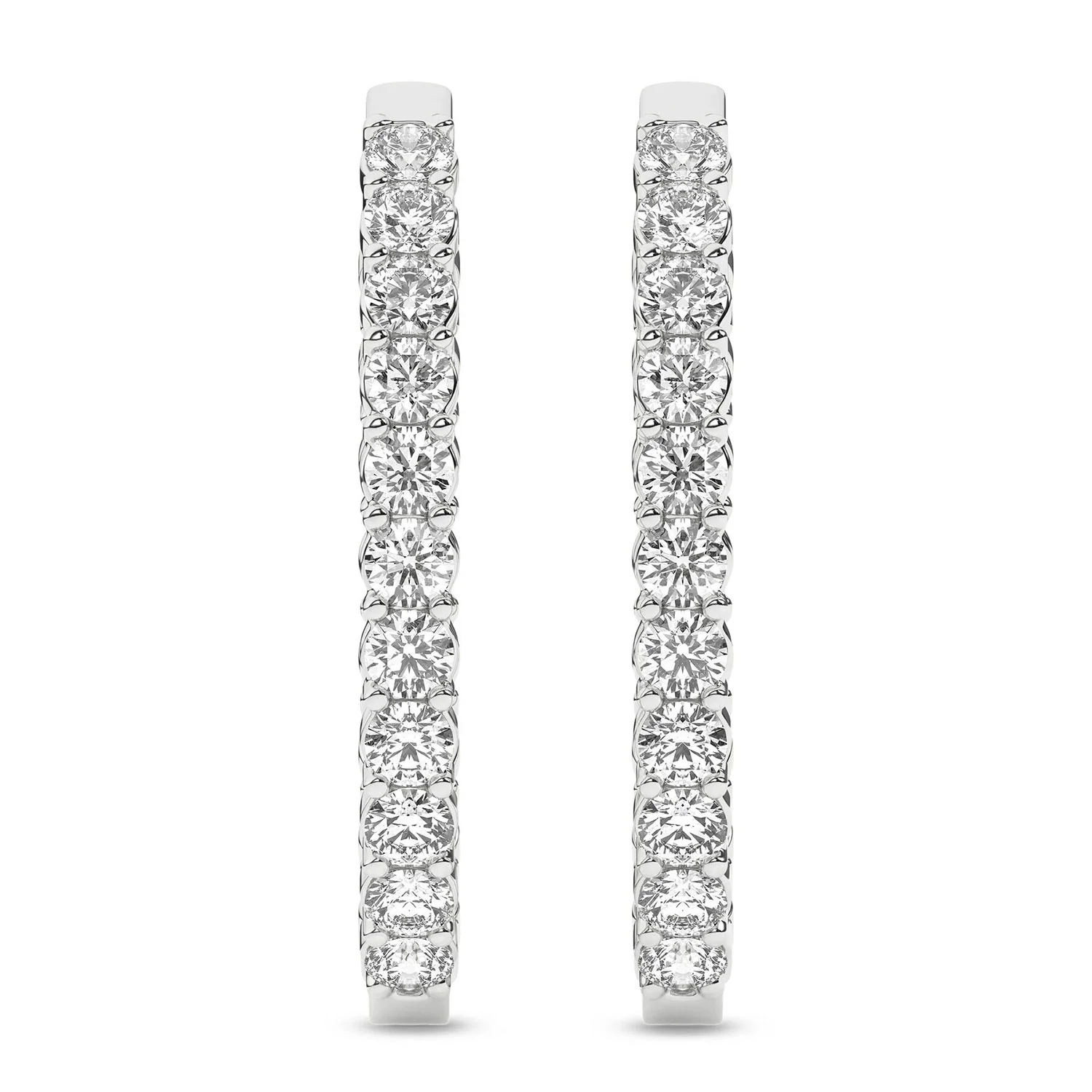 Revelation 14K 5.00 CTW Lab Grown Diamond Inside-Out Hoop Earrings - Image 2