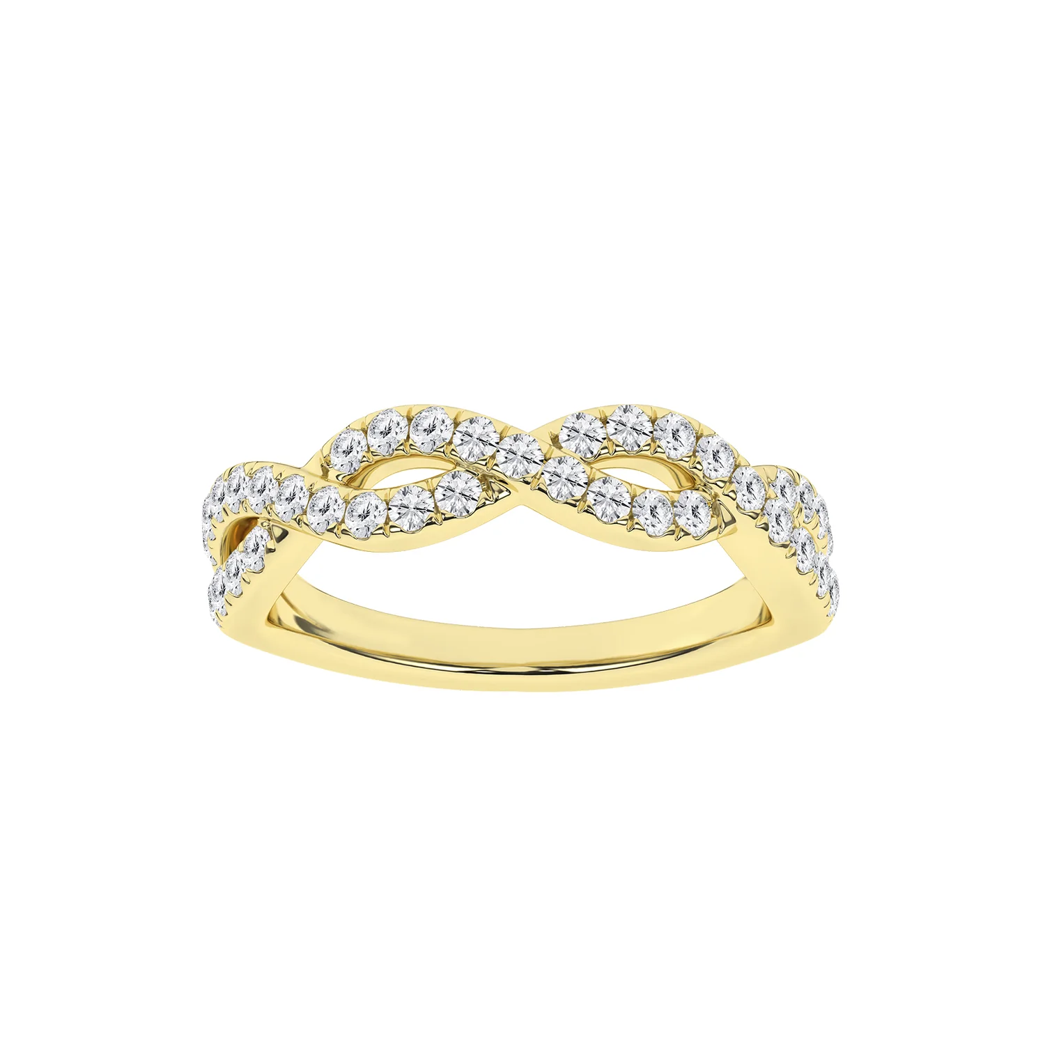 Rêvelation 14K Lab Grown Diamond Criss Cross Band