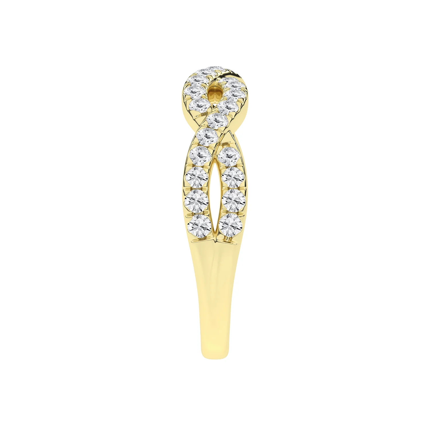 Rêvelation 14K Lab Grown Diamond Criss Cross Band - Image 3