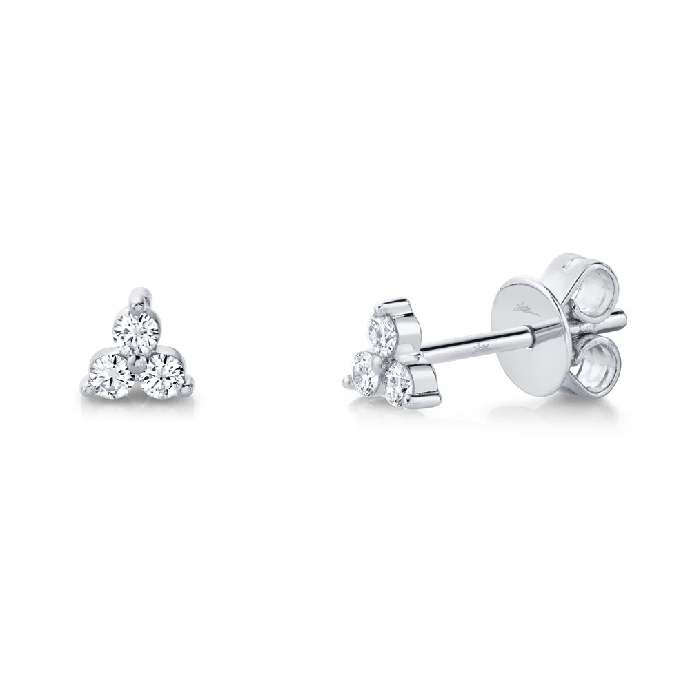 Shy Creation 14K Diamond Stud Earrings