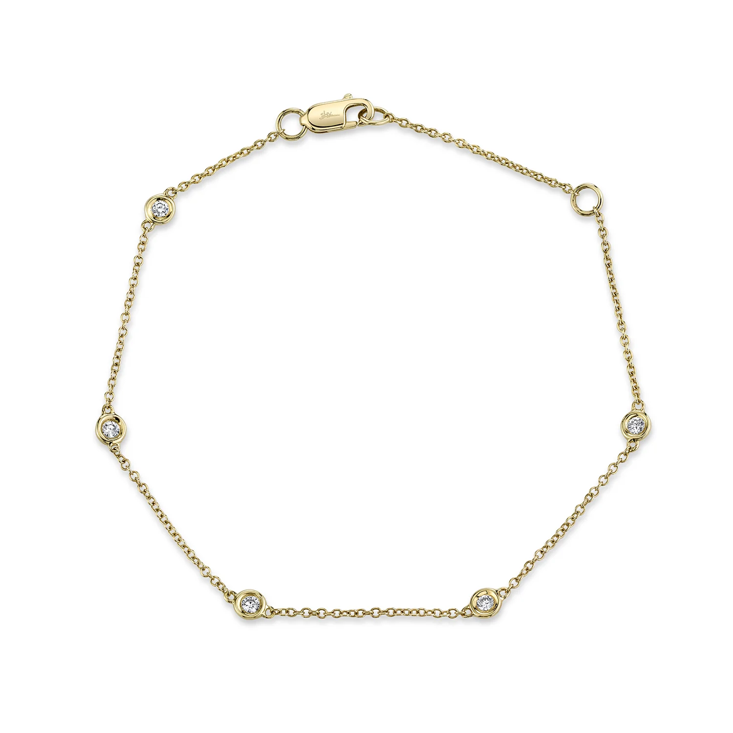 Shy Creation 14K Diamonds by the Yard Bracelet