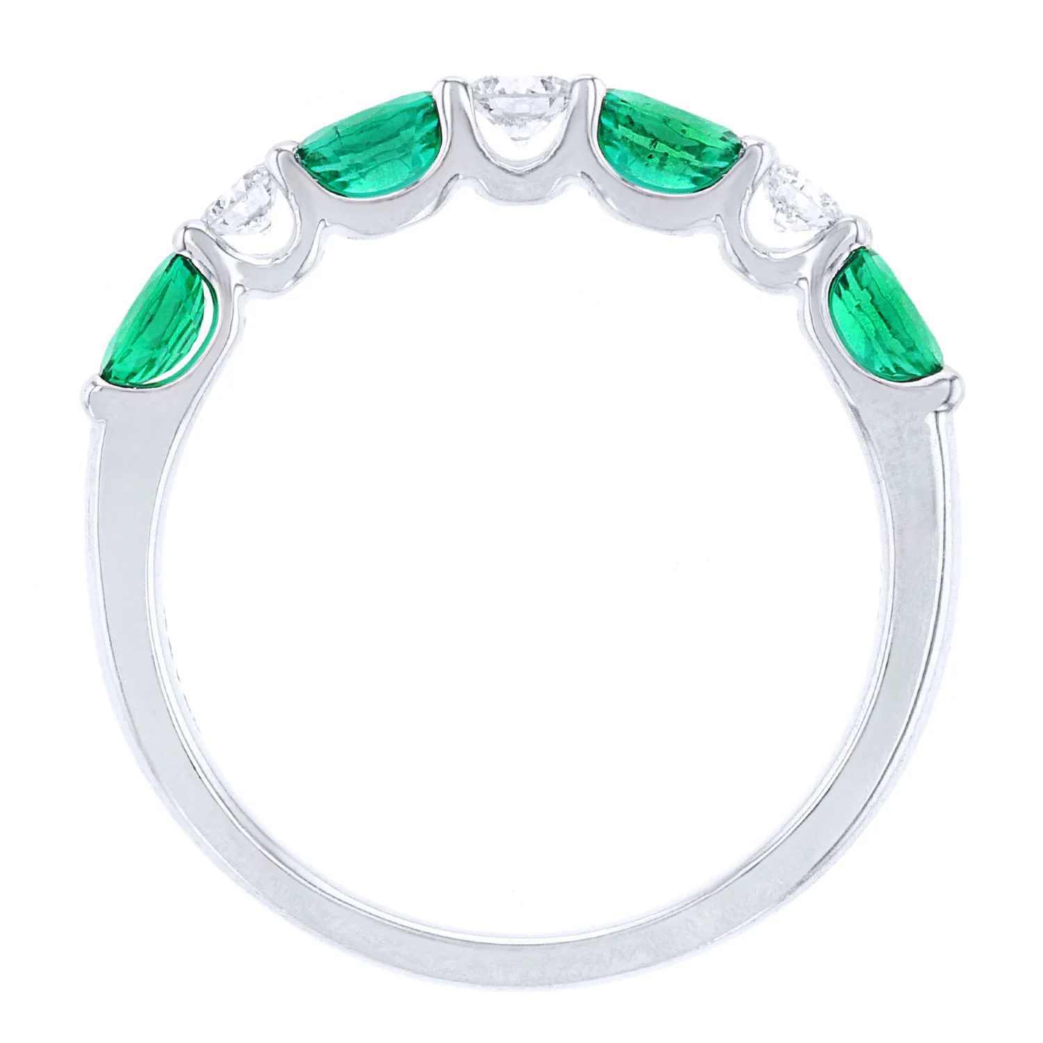 Spark Creations 18K Emerald and Diamond Ring - Image 3