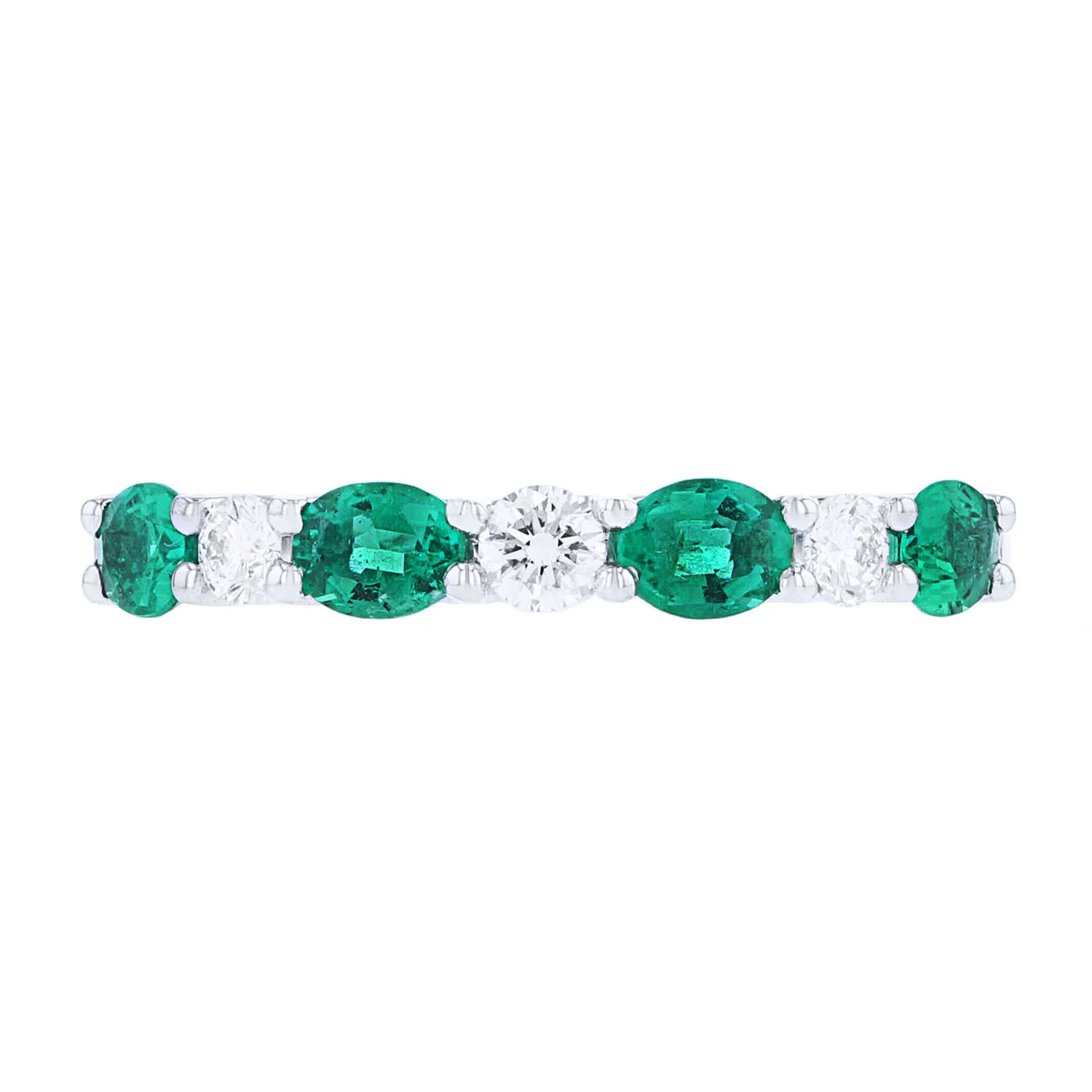 Spark Creations 18K Emerald and Diamond Ring