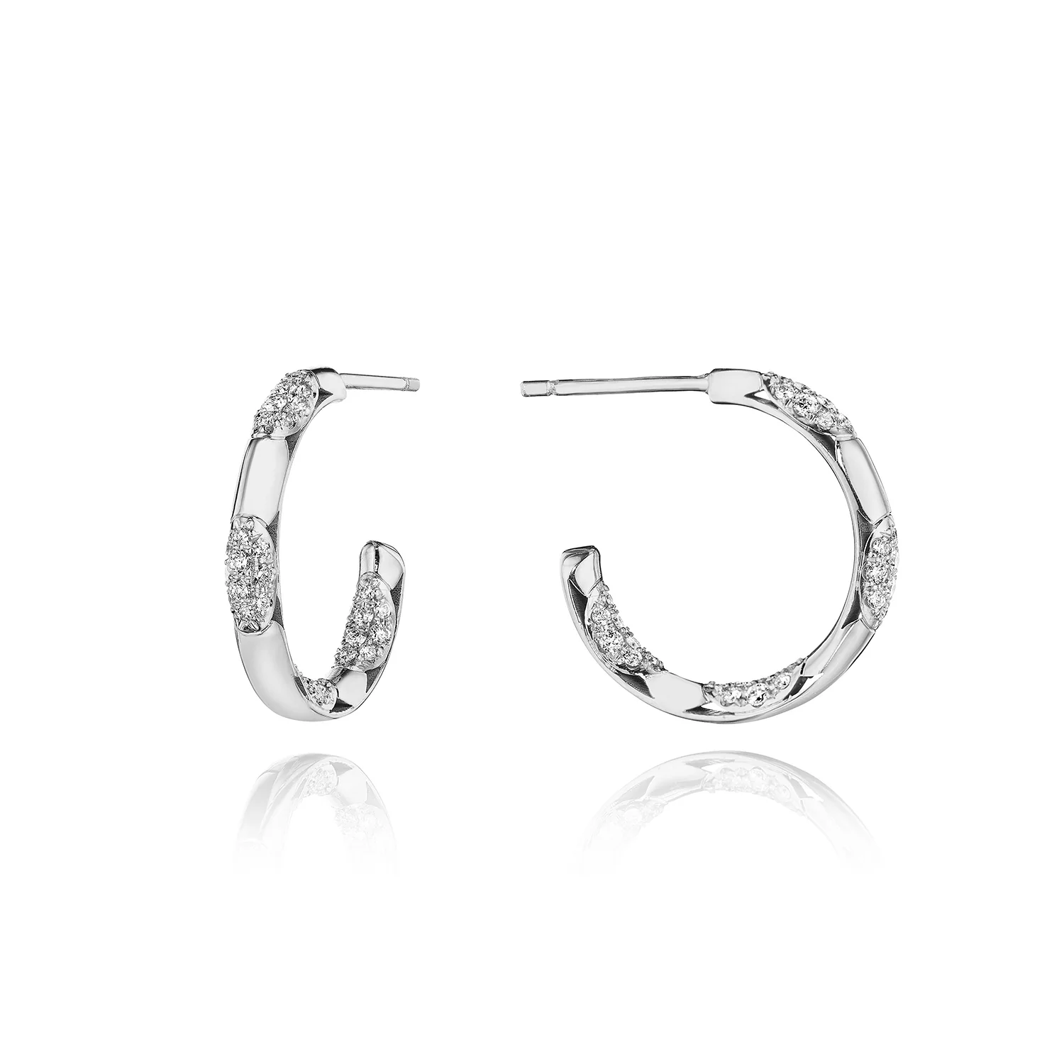 TACORI 18K Crescent Eclipse Diamond Hoop Earrings