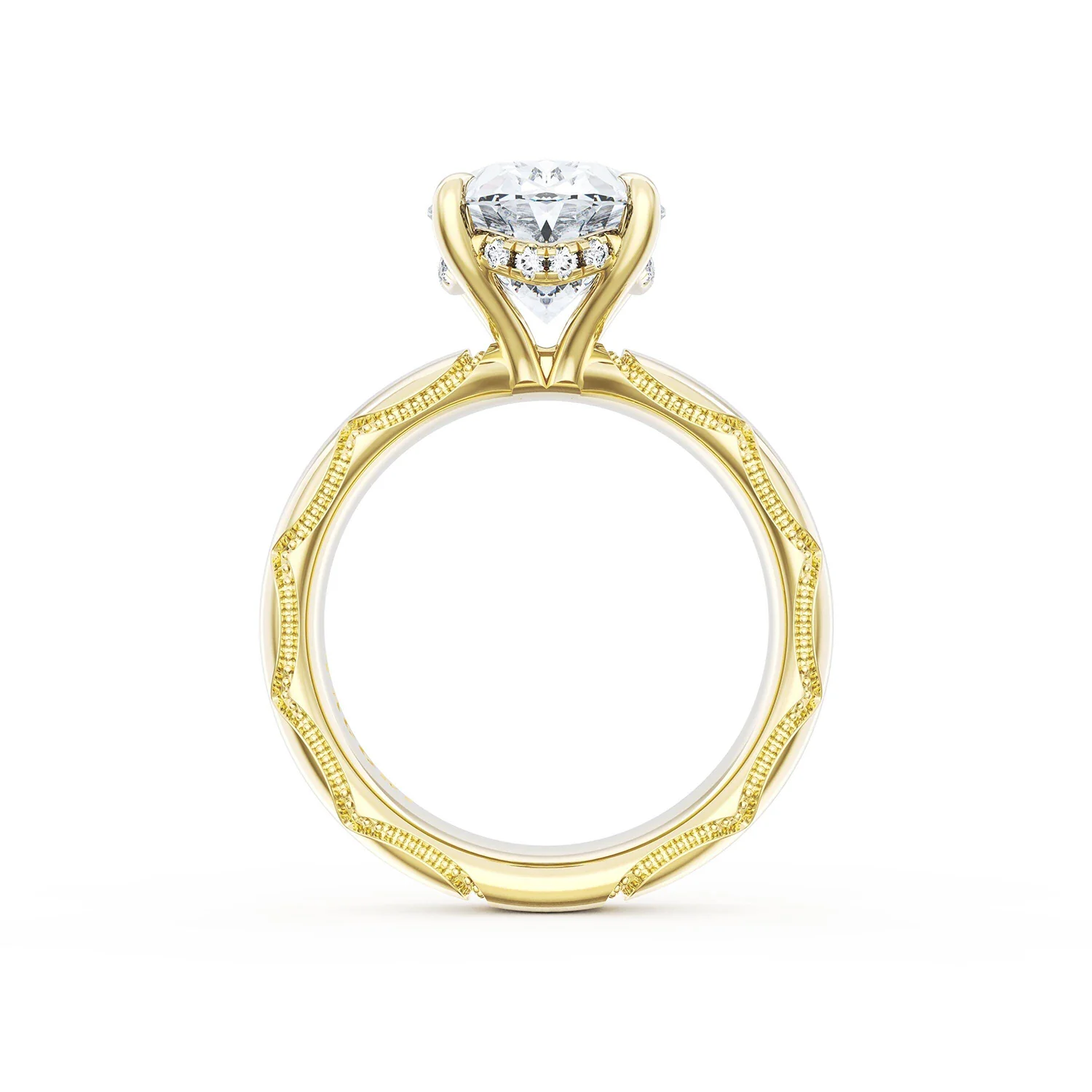 TACORI 18K Diamond Solitaire Cigar Band Engagement Ring - Image 3